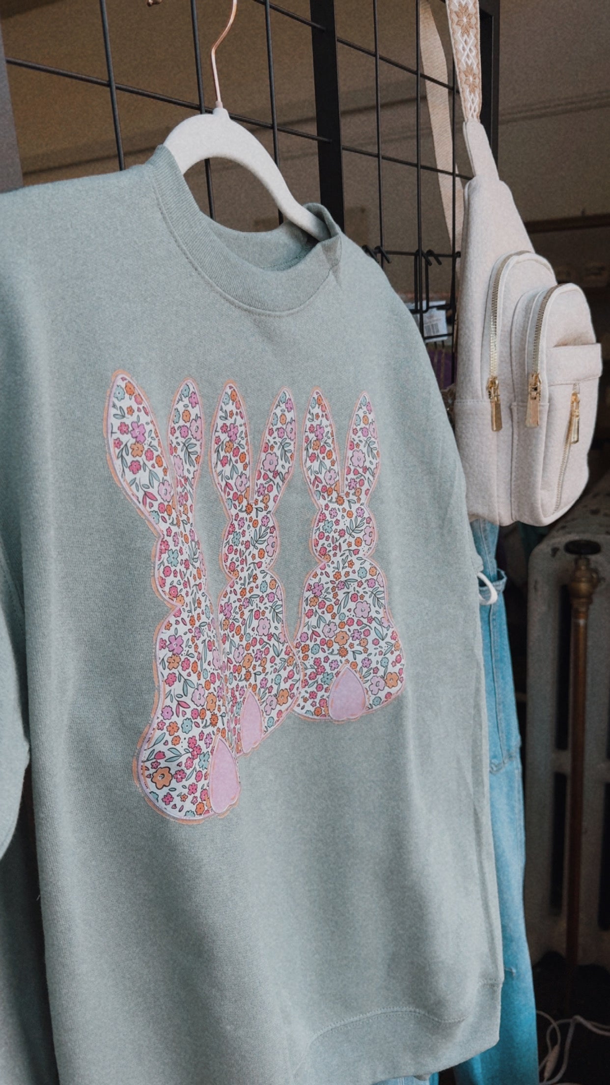 Floral Bunny Crew