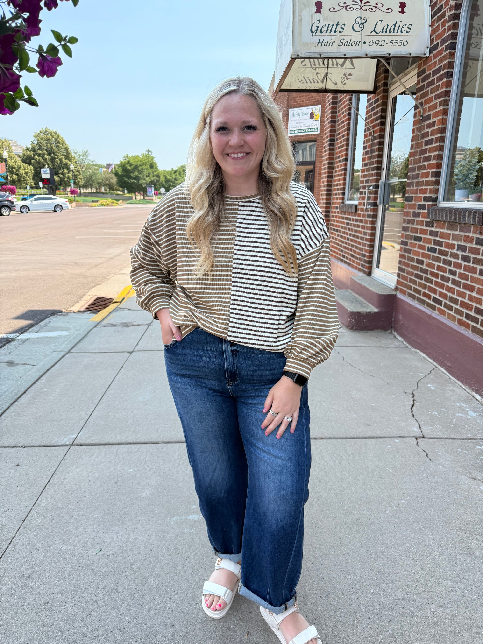 Toni Stripe Knit Top