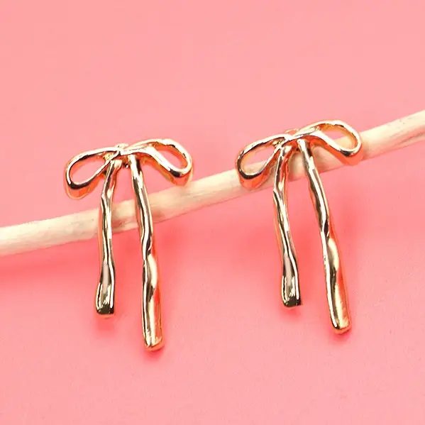 Hypoallergenic Bow Ribbon Stud Earrings
