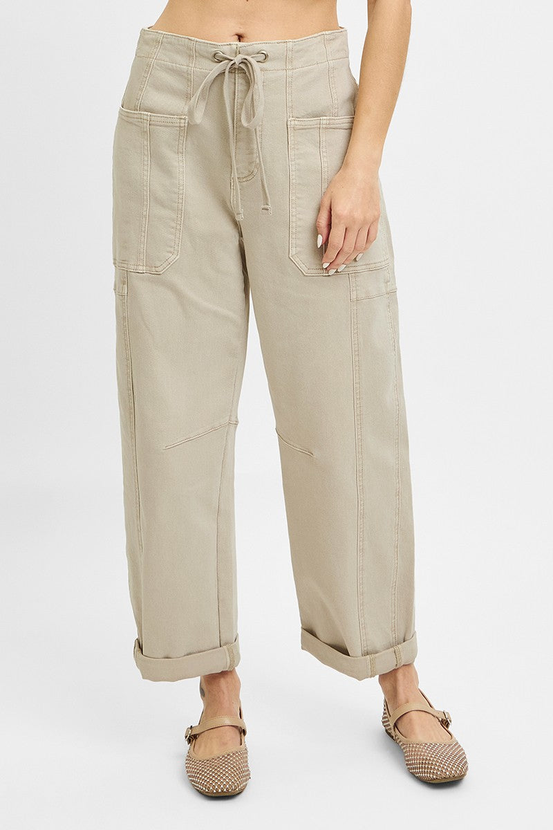Anna High Rise Barrel Jean