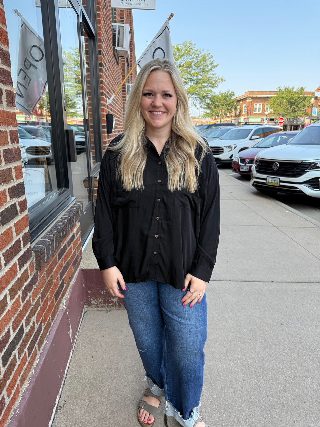 Bruin Button Down Top