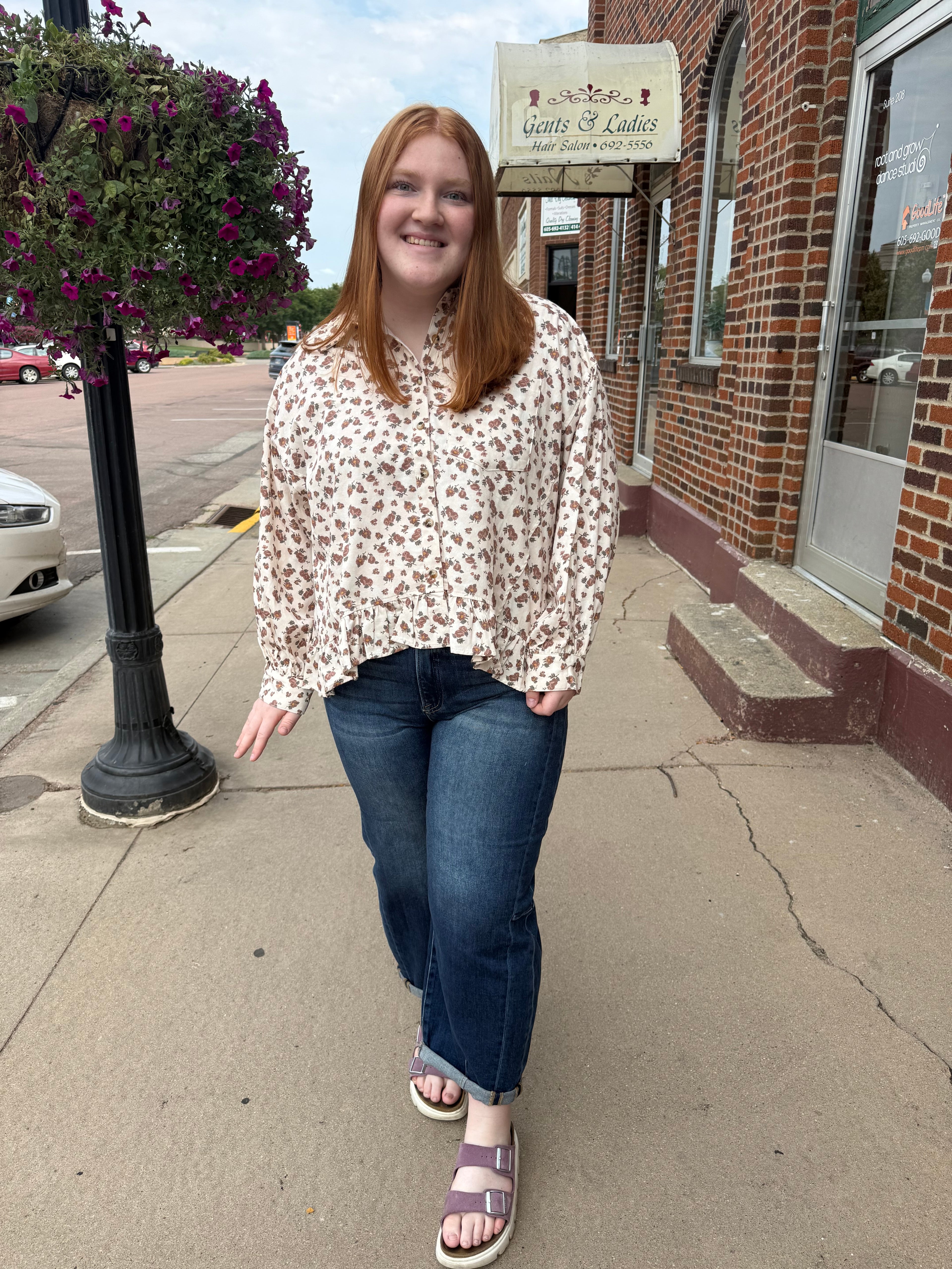 Floral Peplum Top