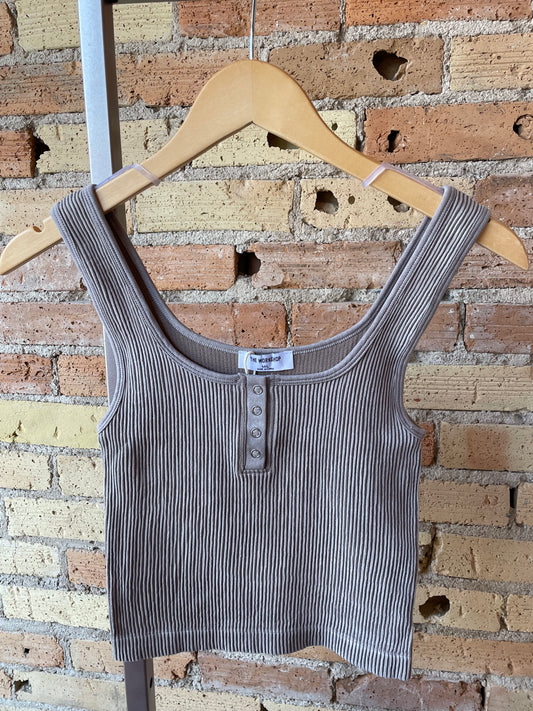 Washed Seamless Cropped Tank