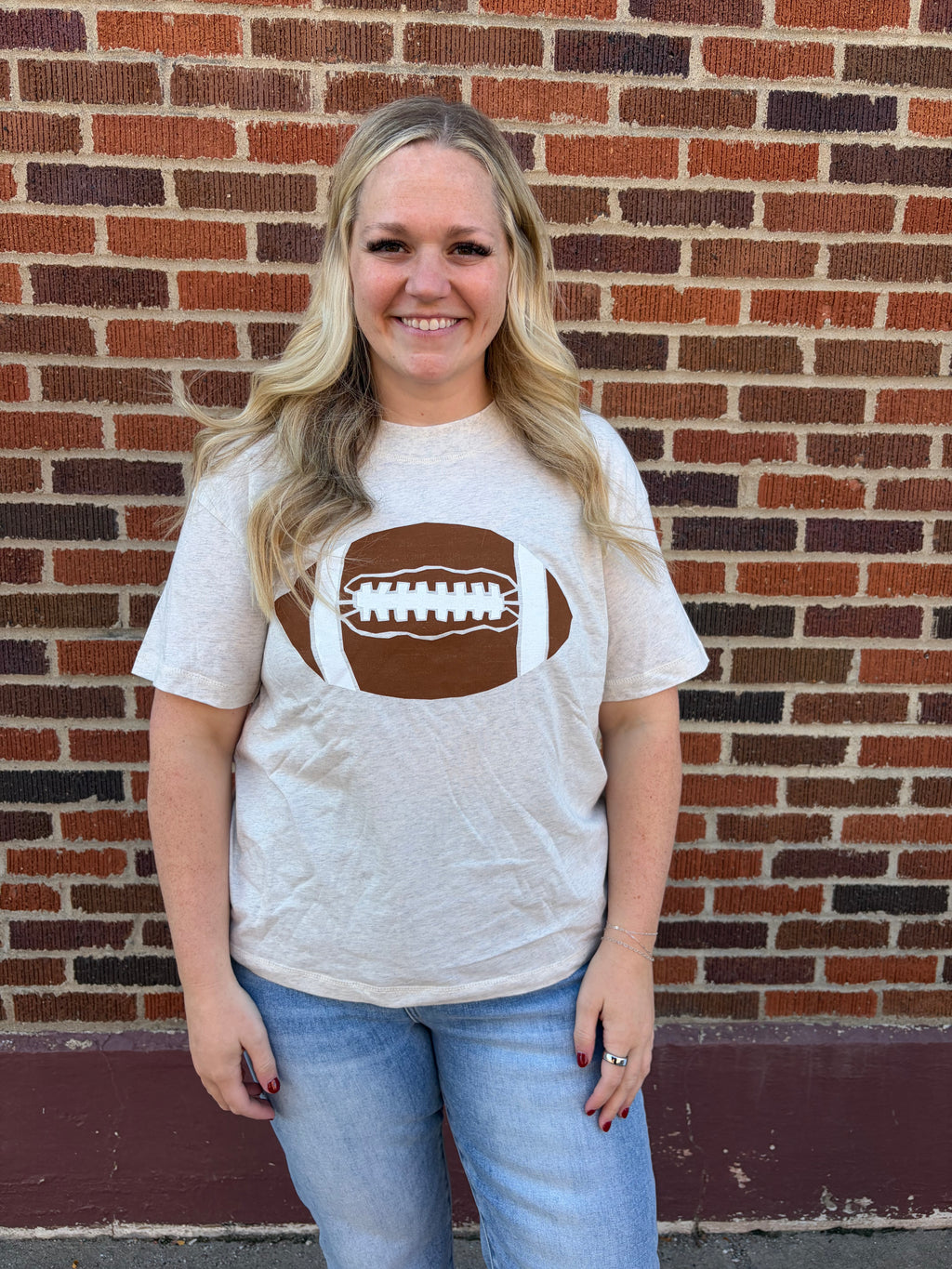 Linen Football Graphic Tee