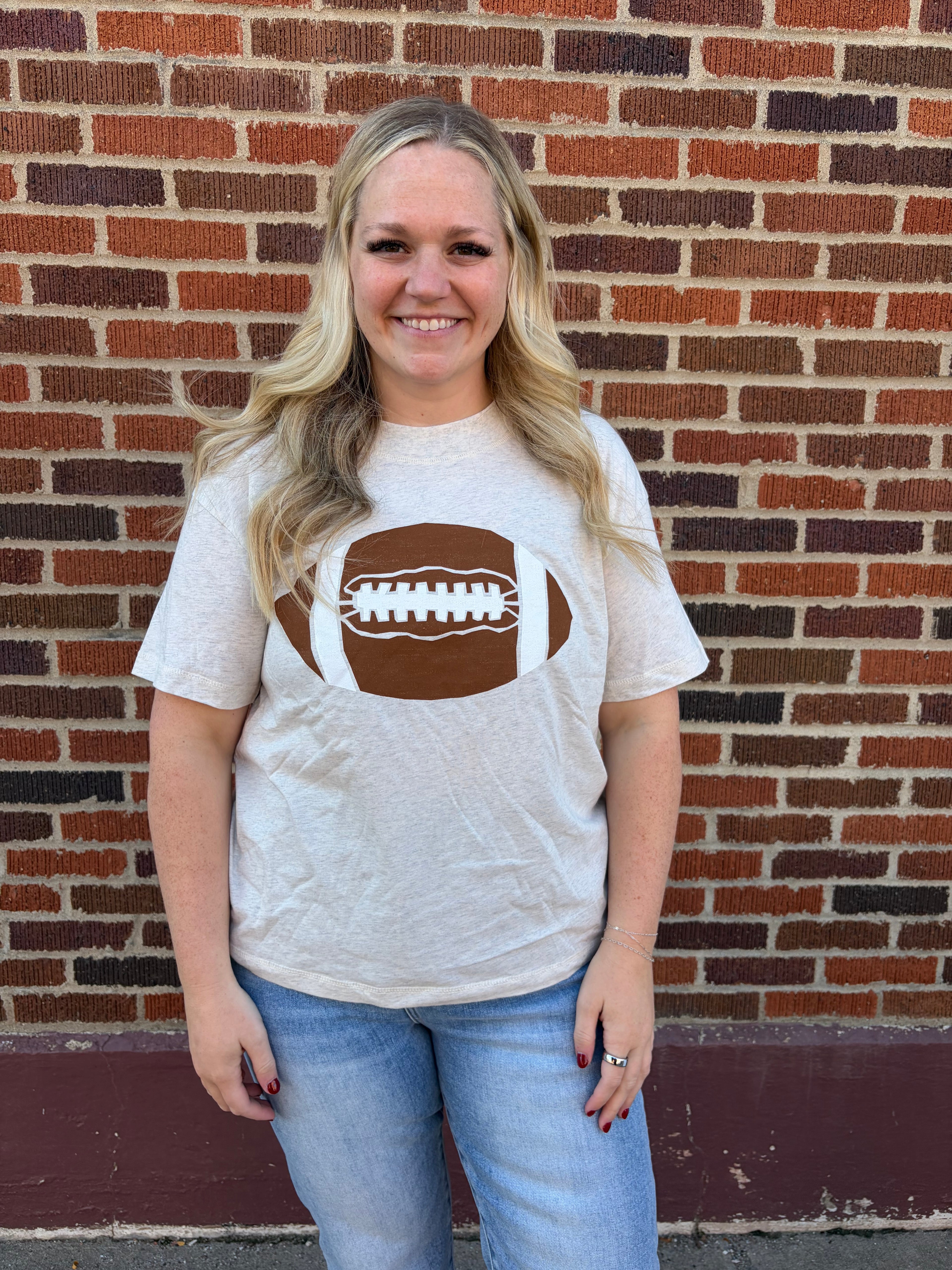 Linen Football Graphic Tee