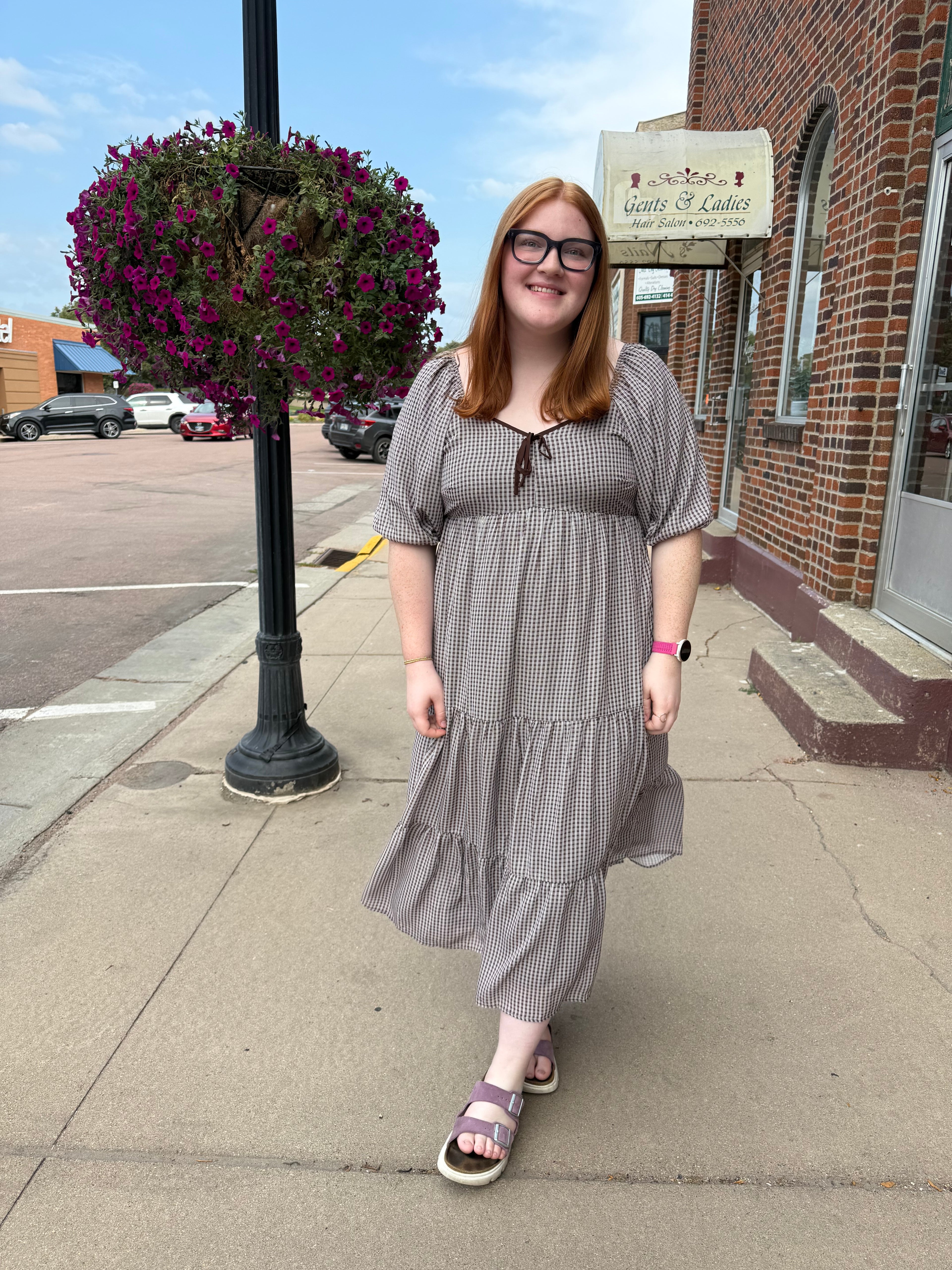 Browne Gingham Maxi Dress