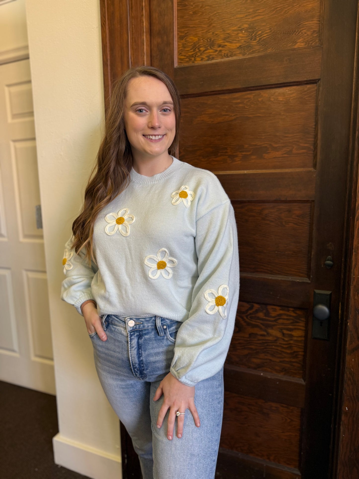 Daisy Embroidered Sweater