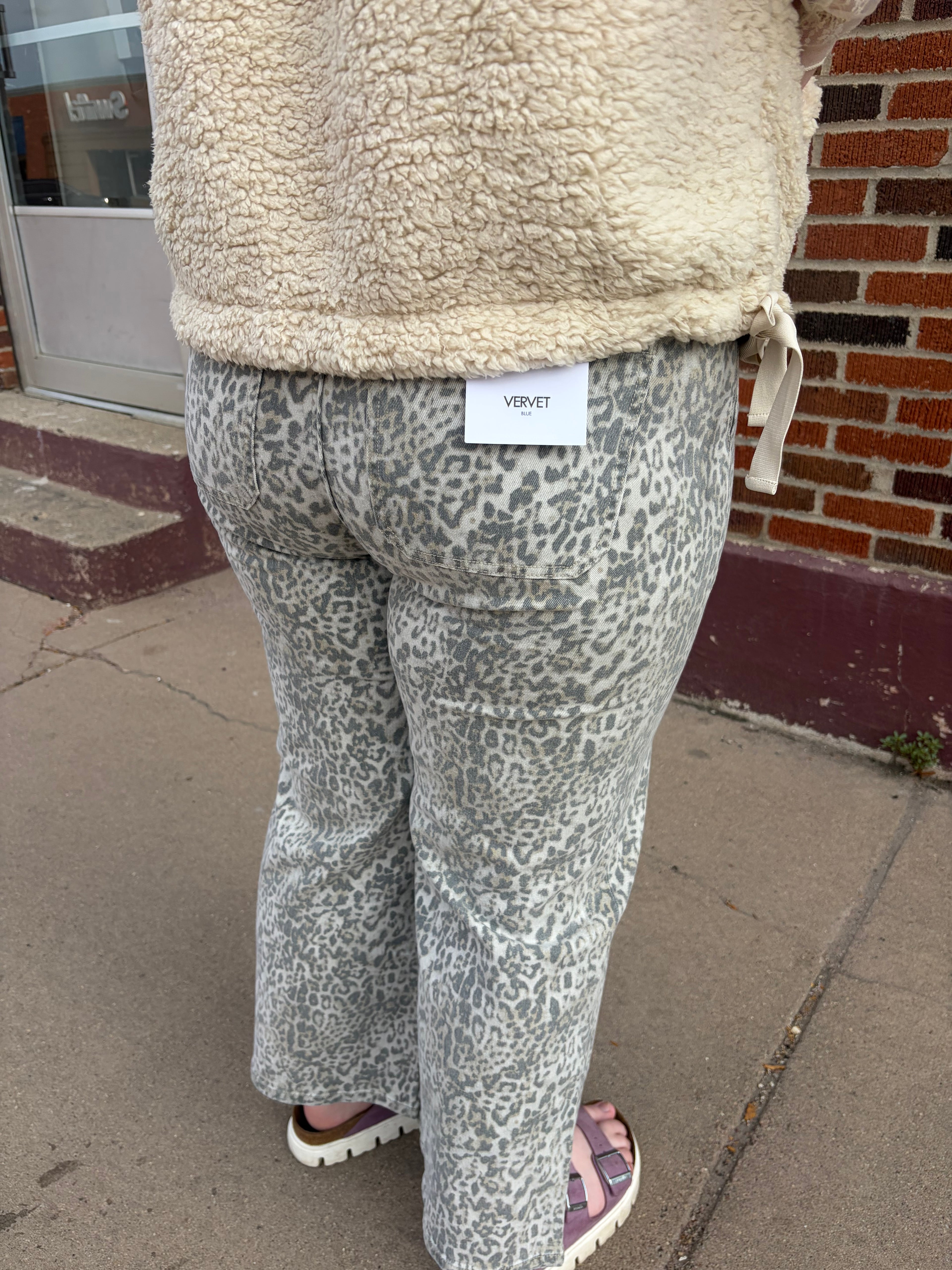 Anniston Leopard Wide Leg Denim