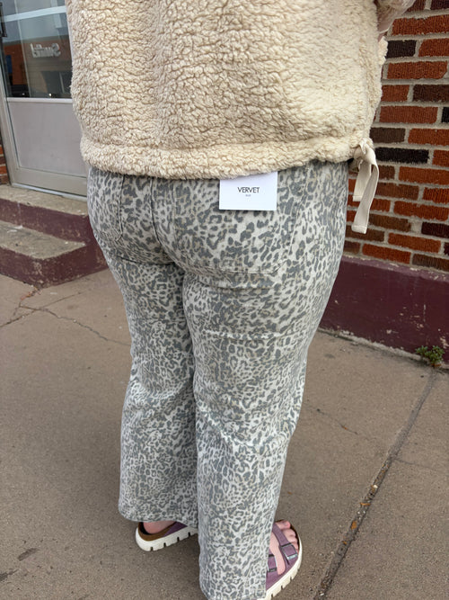 Anniston Leopard Wide Leg Denim