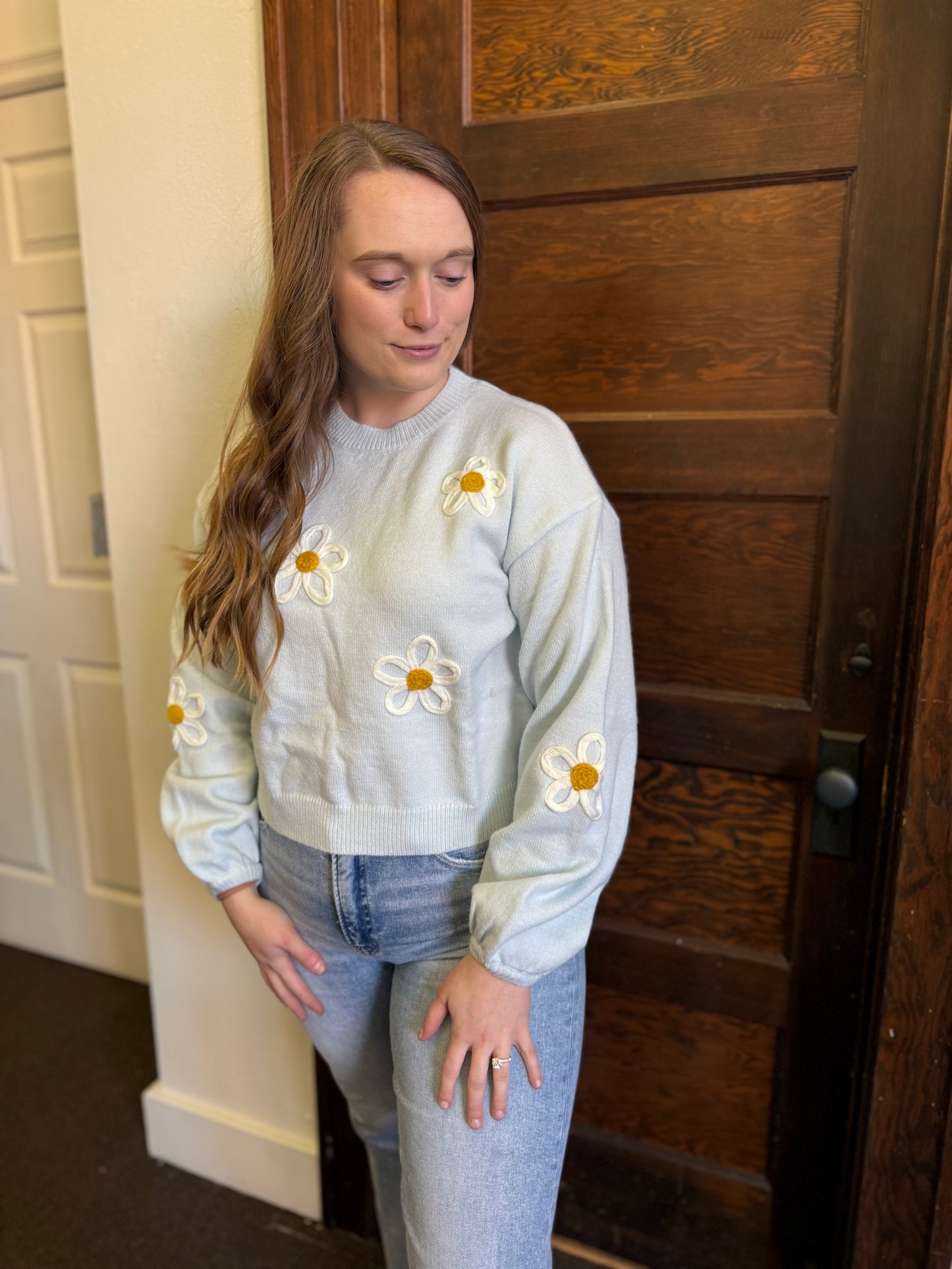 Daisy Embroidered Sweater