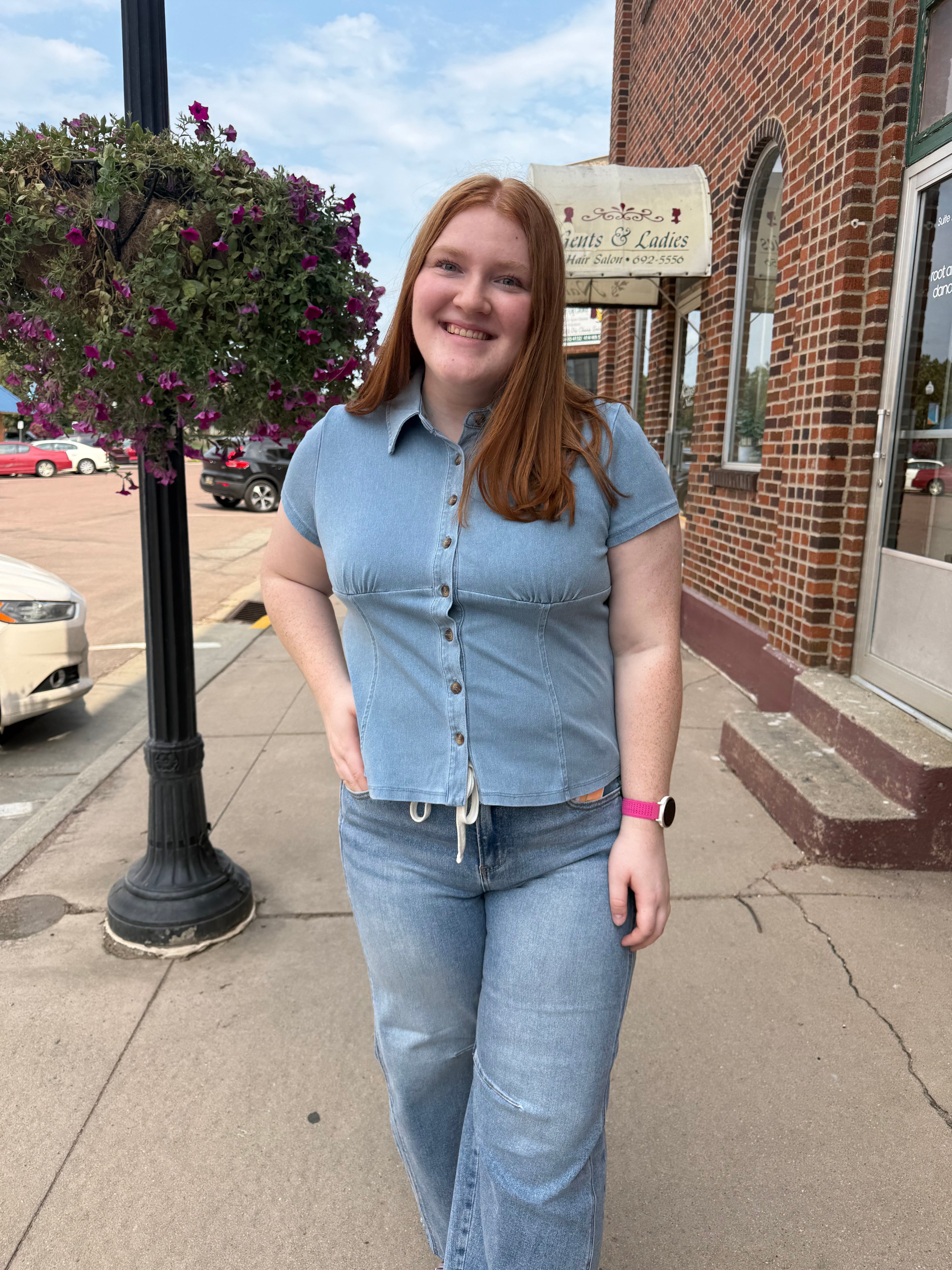 Annie Denim Top