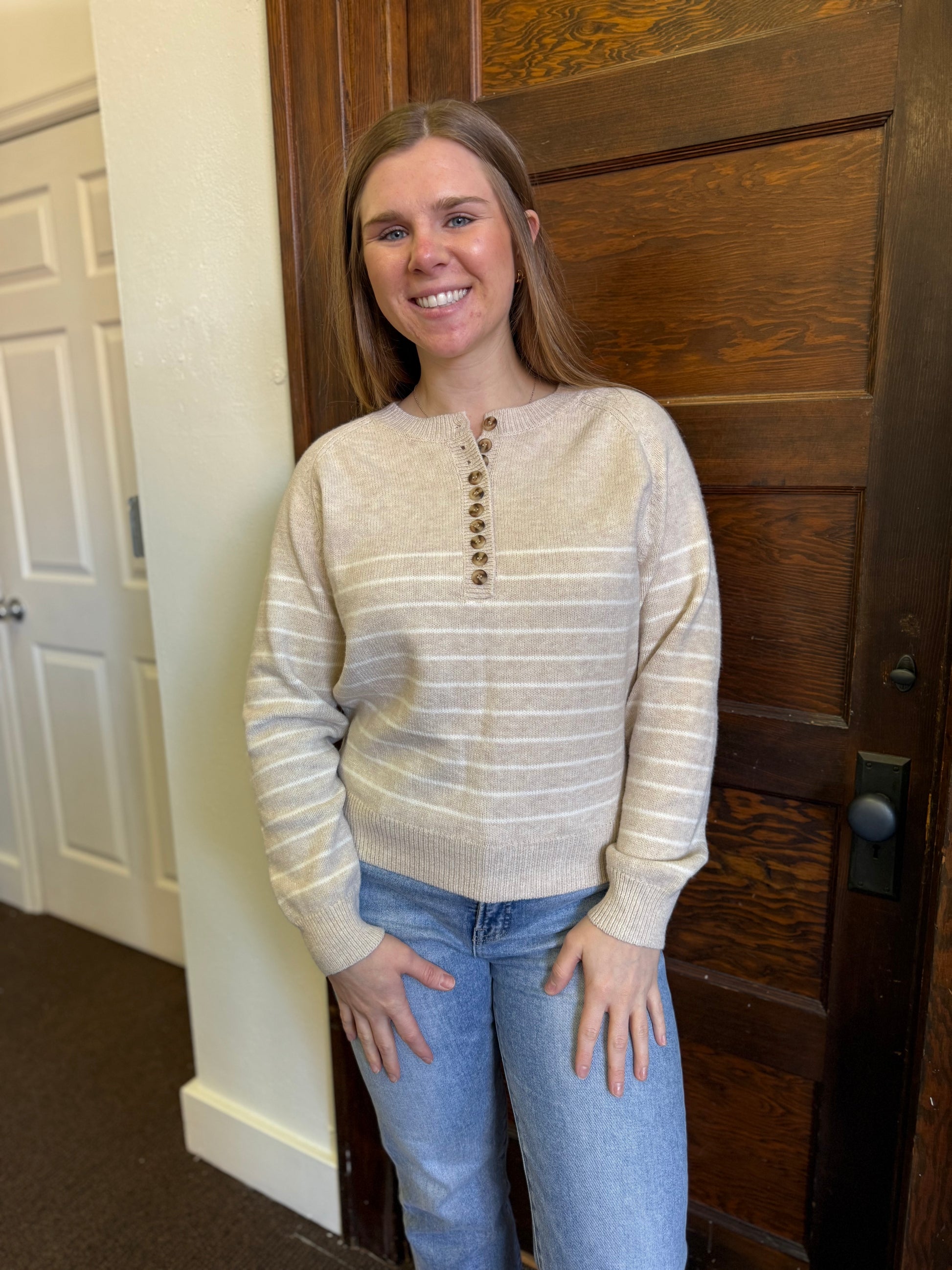 Theo Striped Knit Sweater