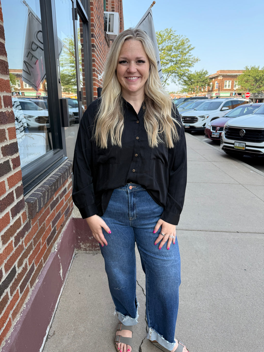 Bruin Button Down Top