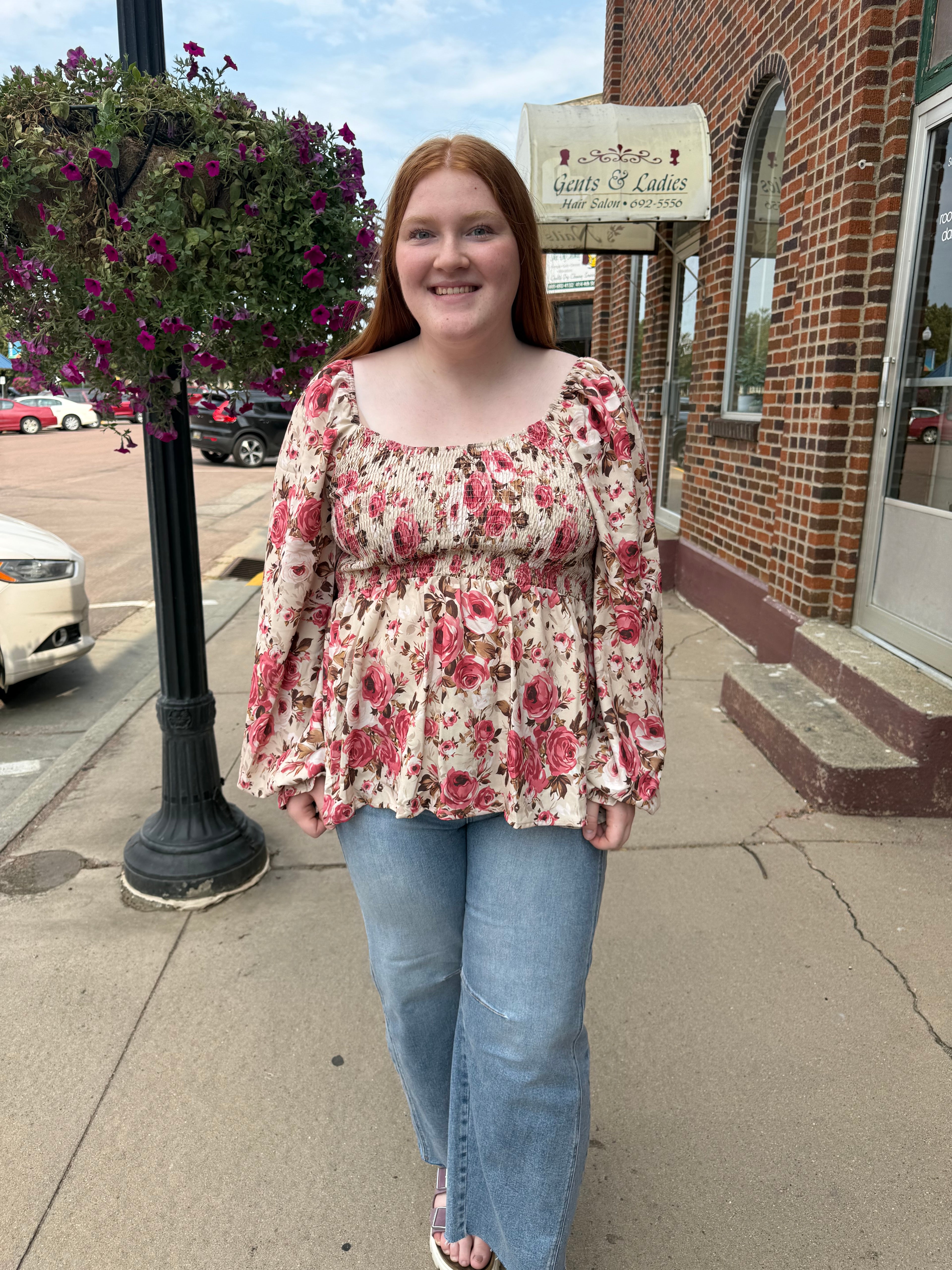 Rose Babydoll Top