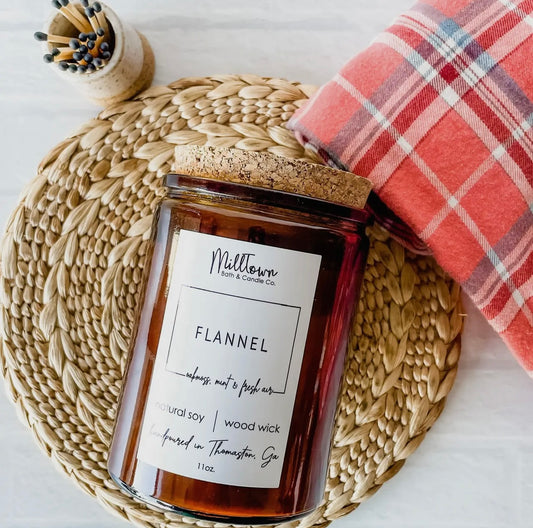 Flannel Soy Woodwick Candle