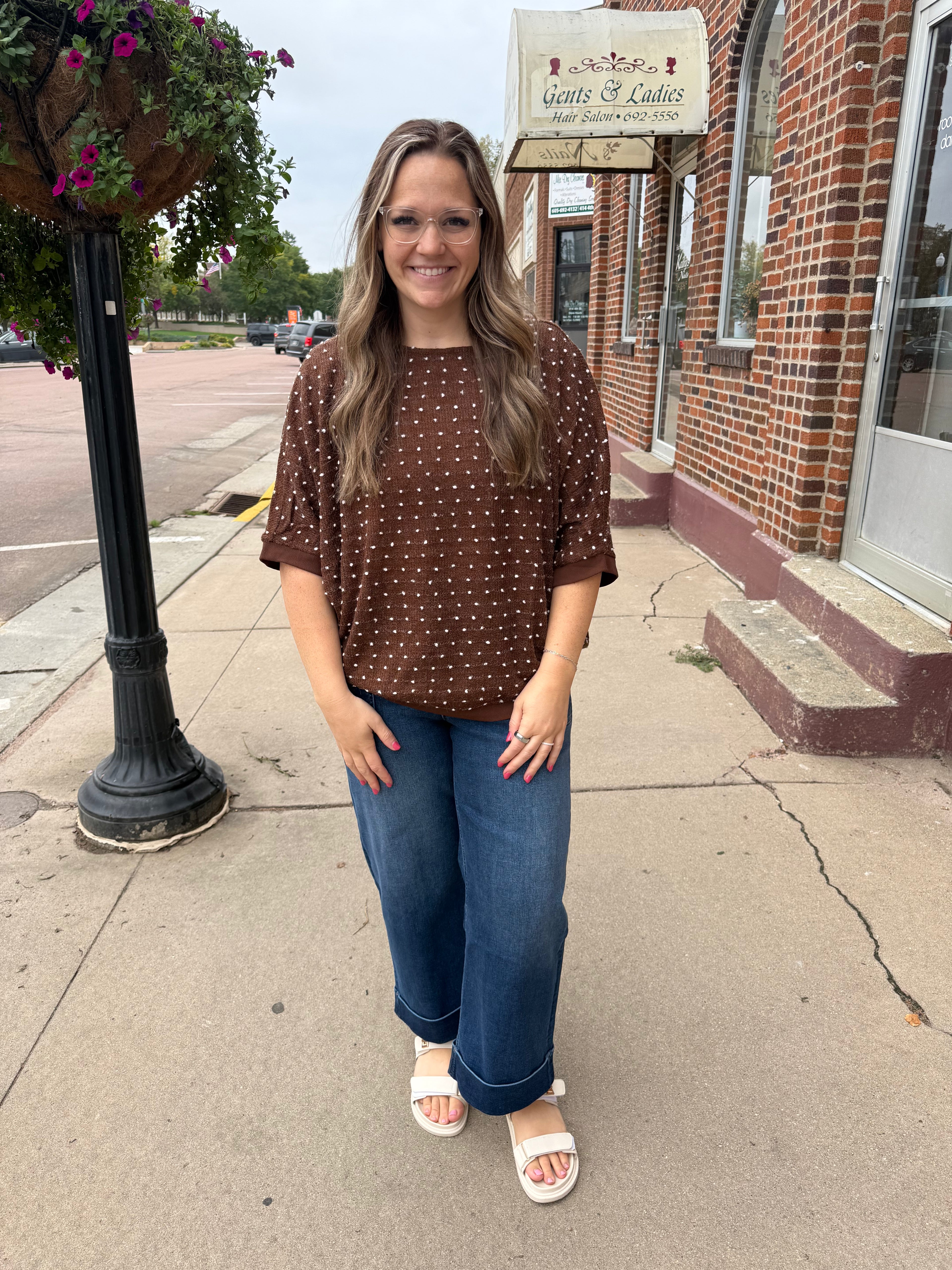 Brittyn Dotted Top