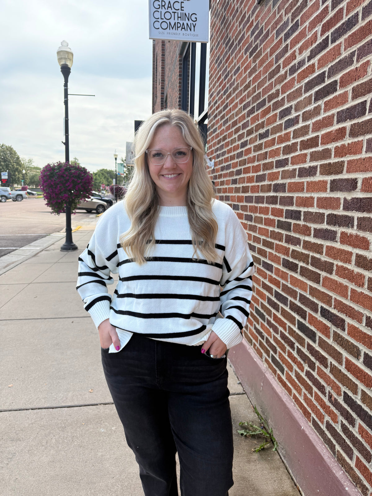 Ivory Striped Sweater