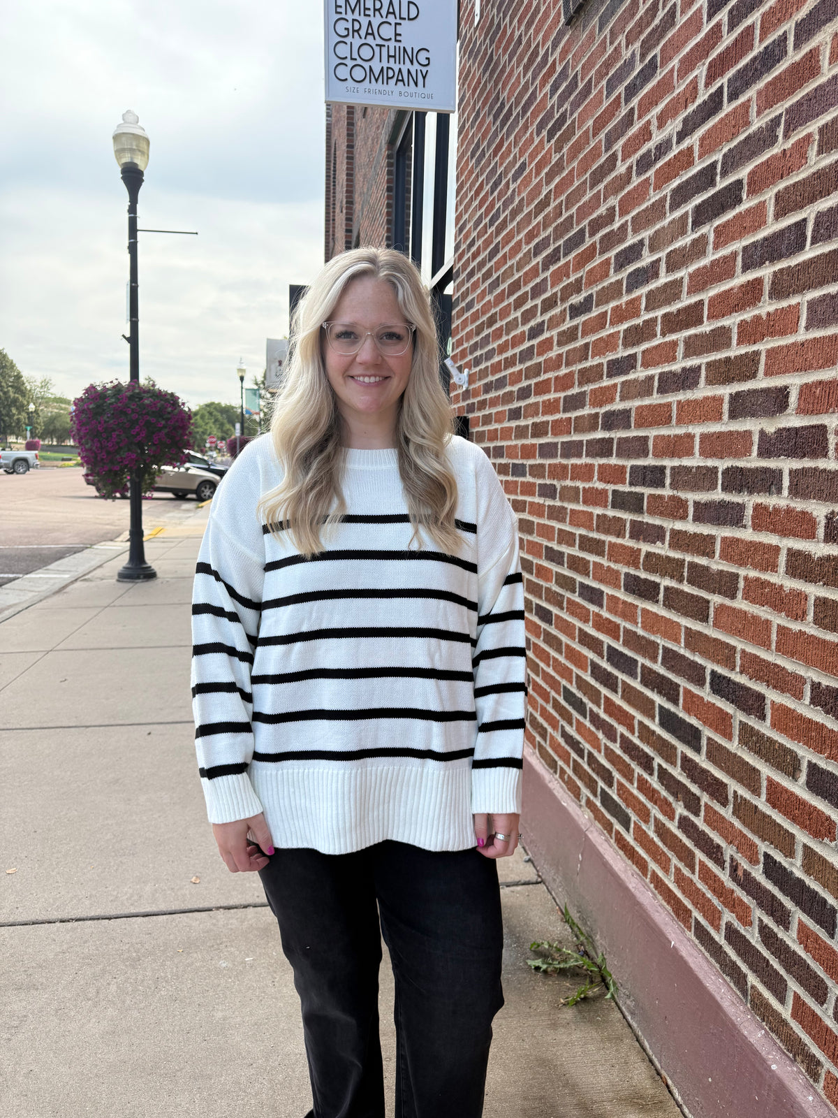 Ivory Striped Sweater