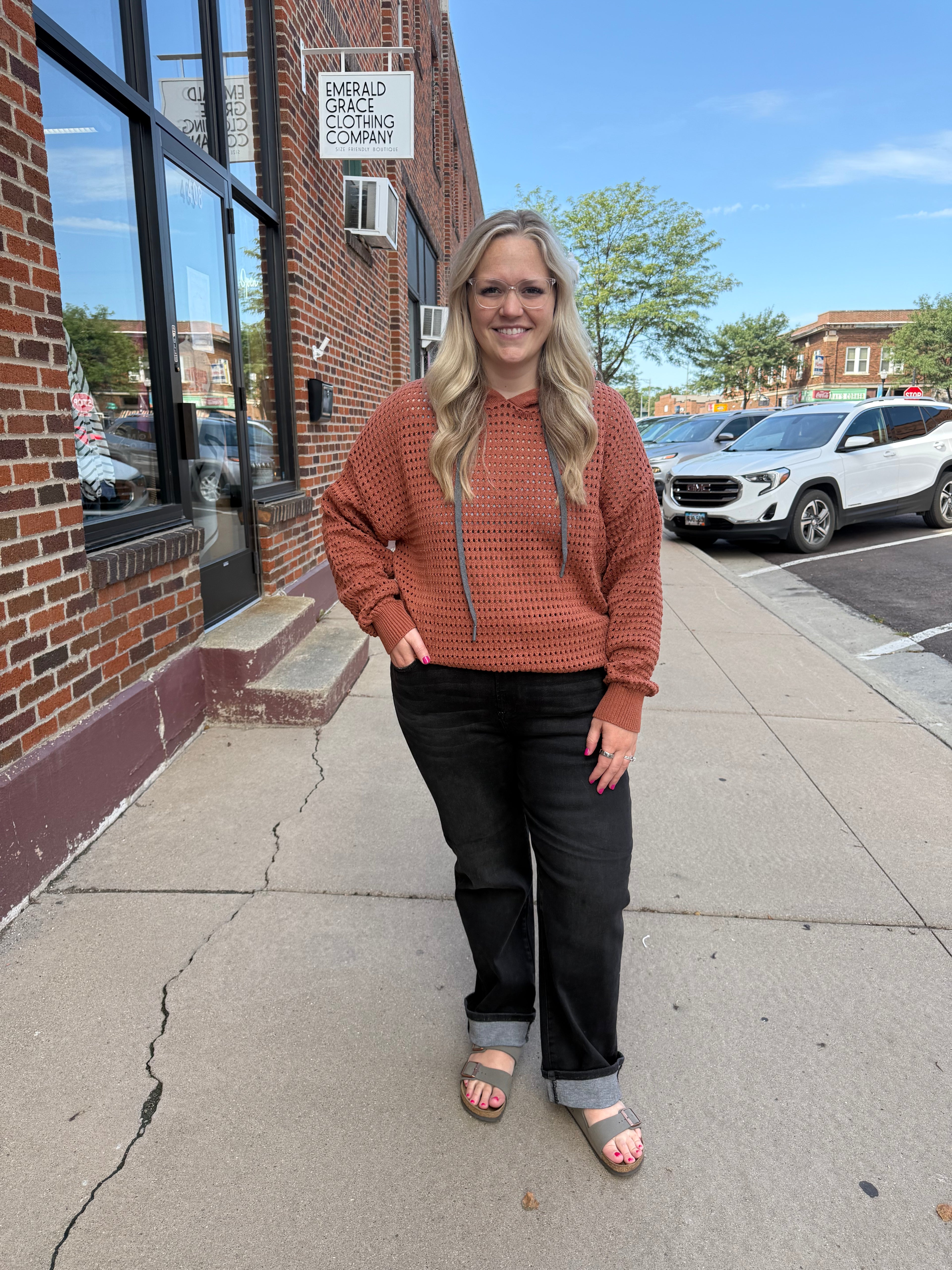 Riley Sheer Hooded Top
