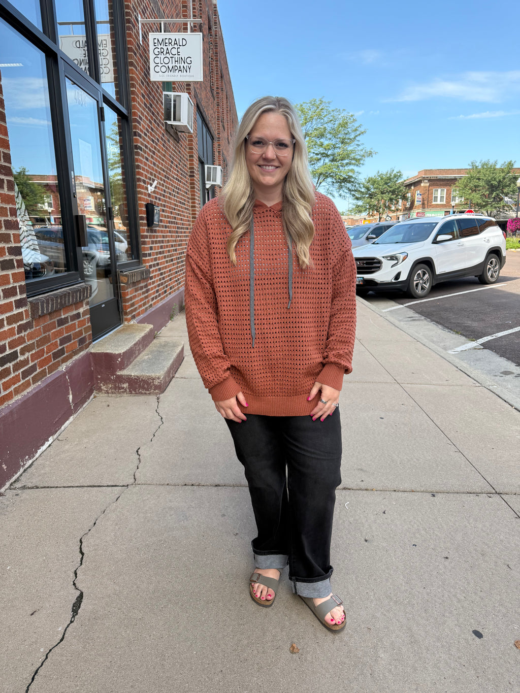 Riley Sheer Hooded Top