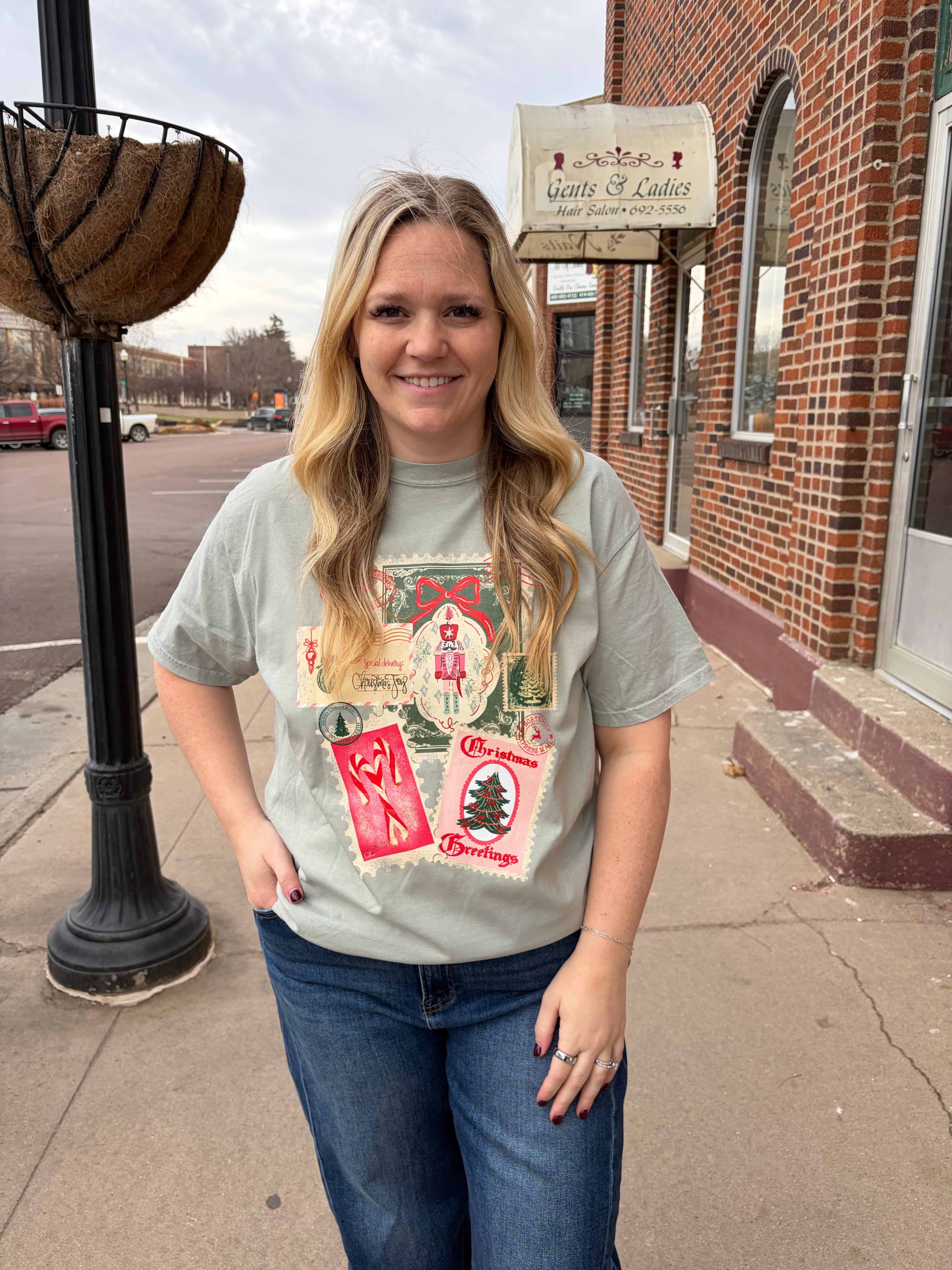 Christmas Postcard Graphic Tee