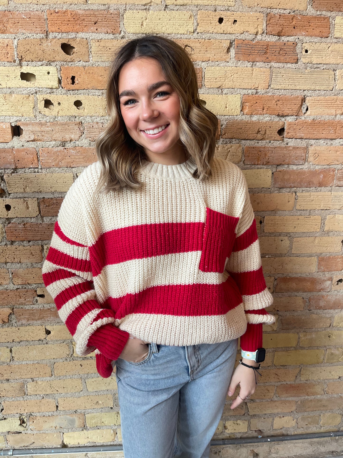 Candy Cane Striped Sweater