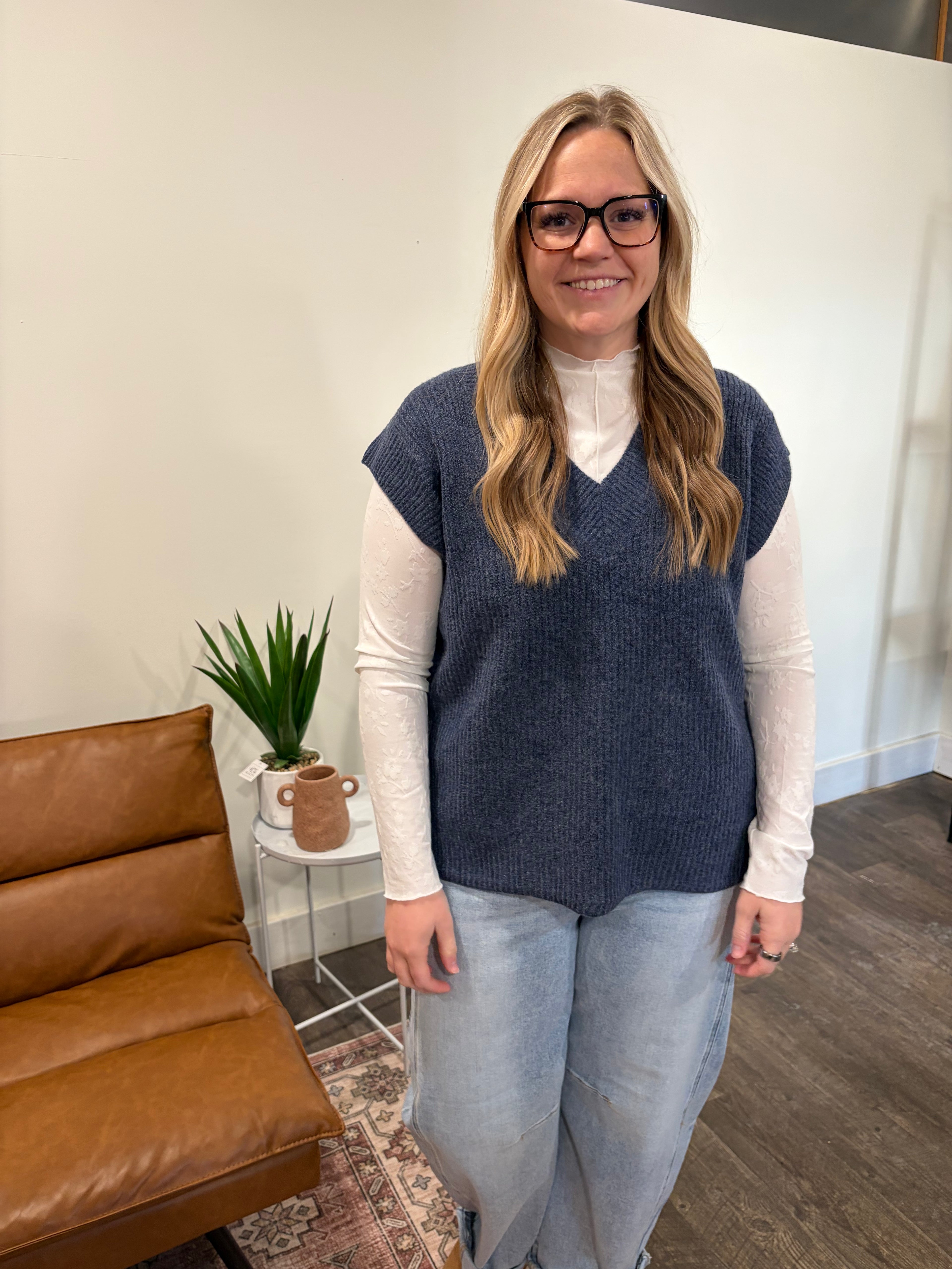 Navy Sweater Vest