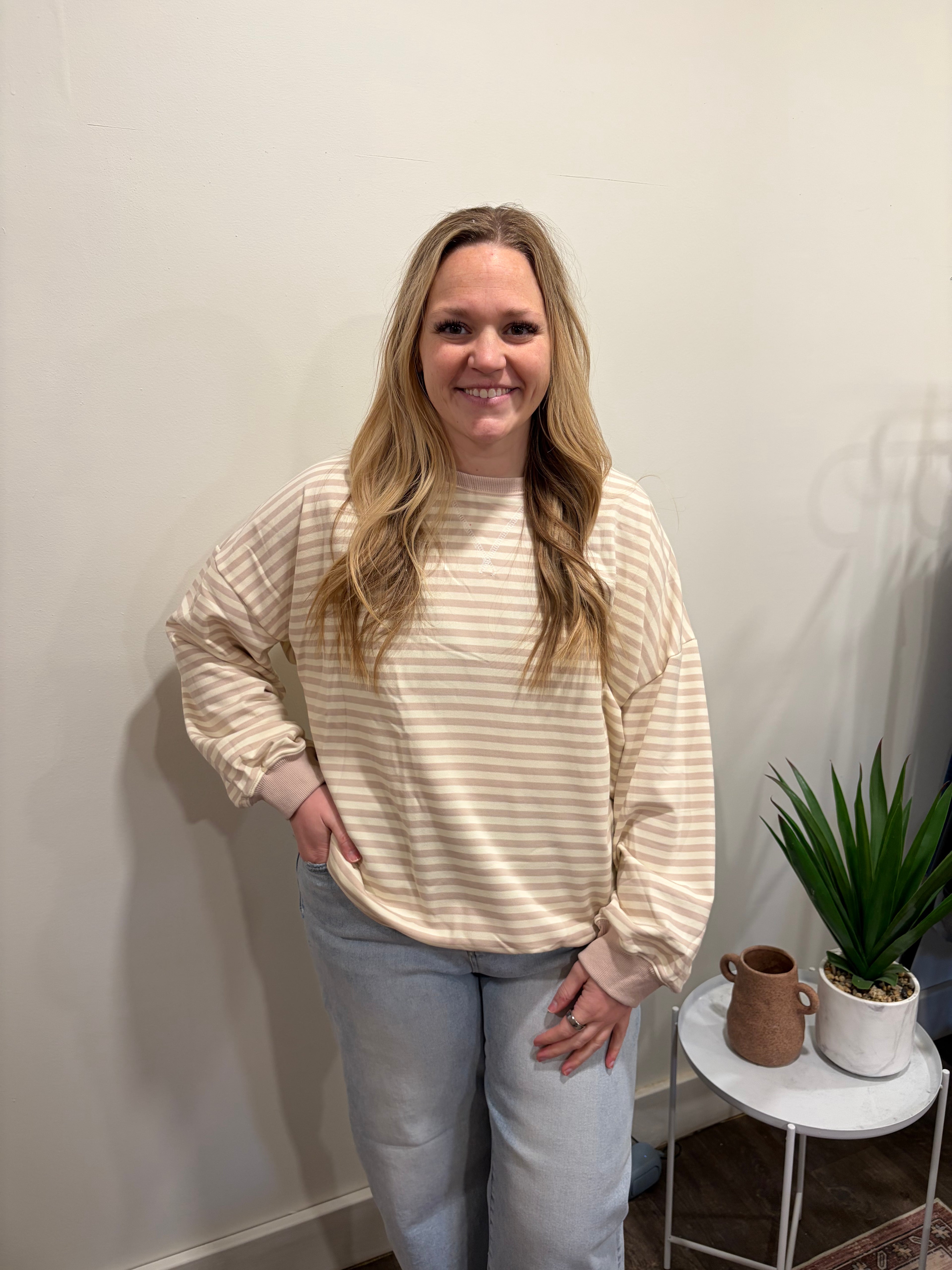 Bennie Striped Pullover