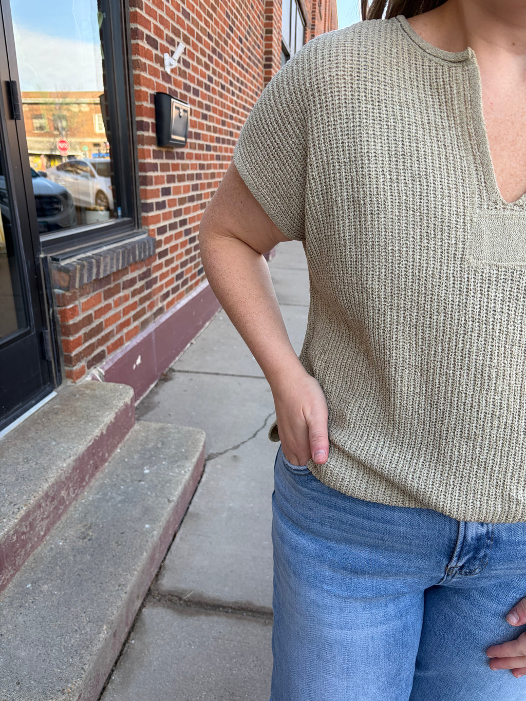 Olive Knit Vest