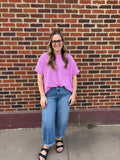 Violet Ribbed Top
