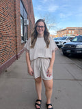 Oat Striped Matching Set