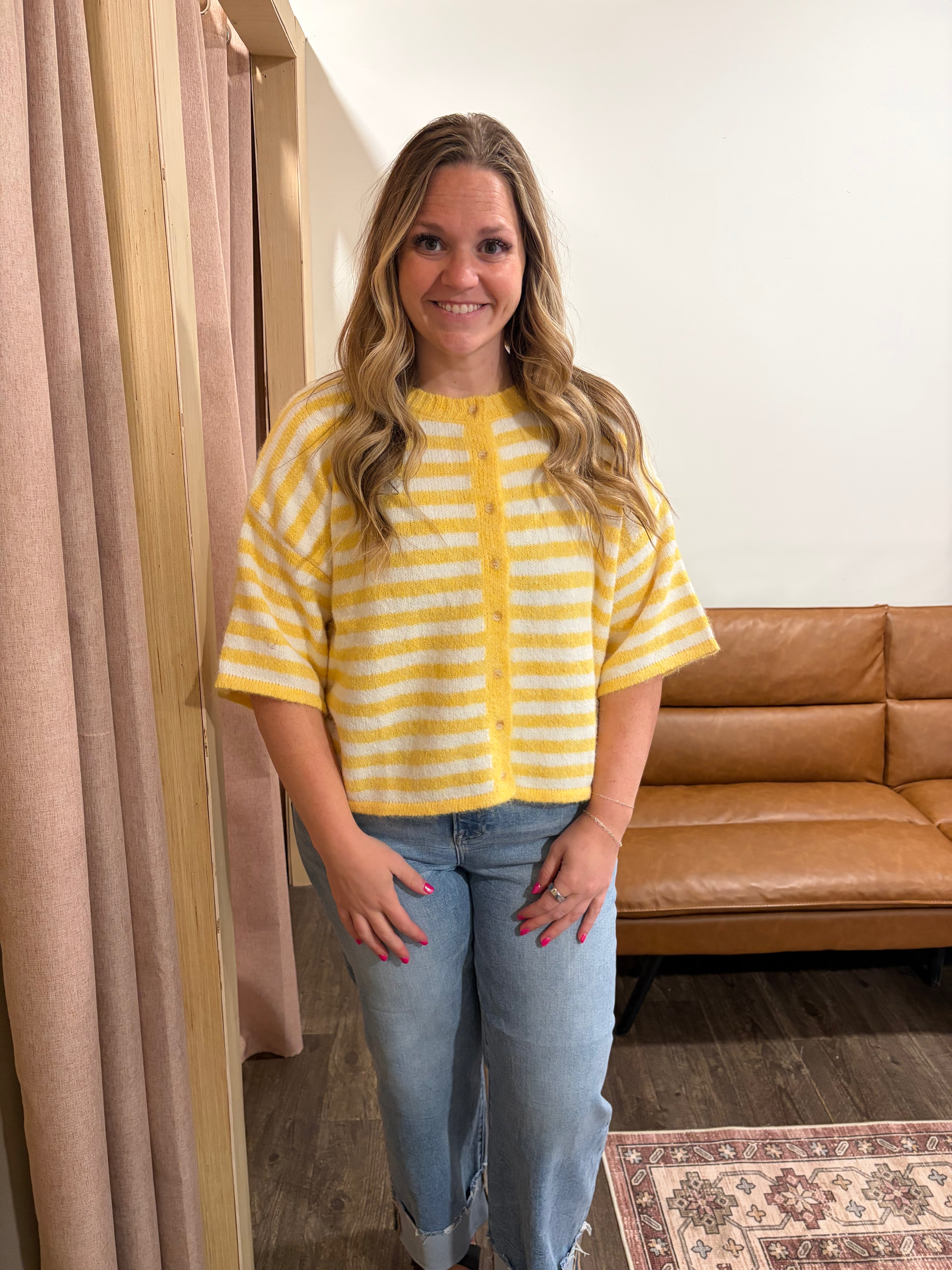 Bridgitt Striped Cardigan
