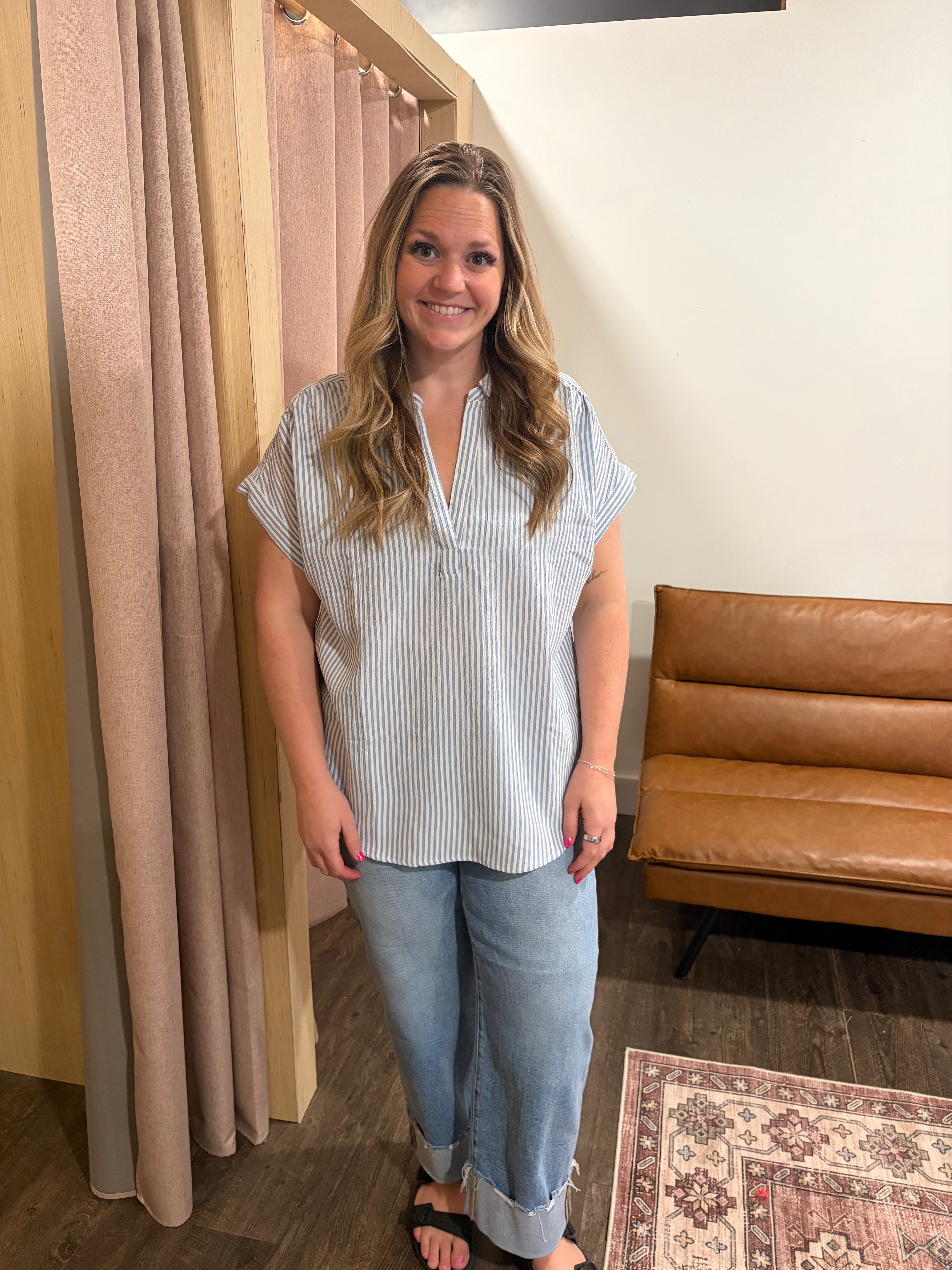 Brecken Striped Top