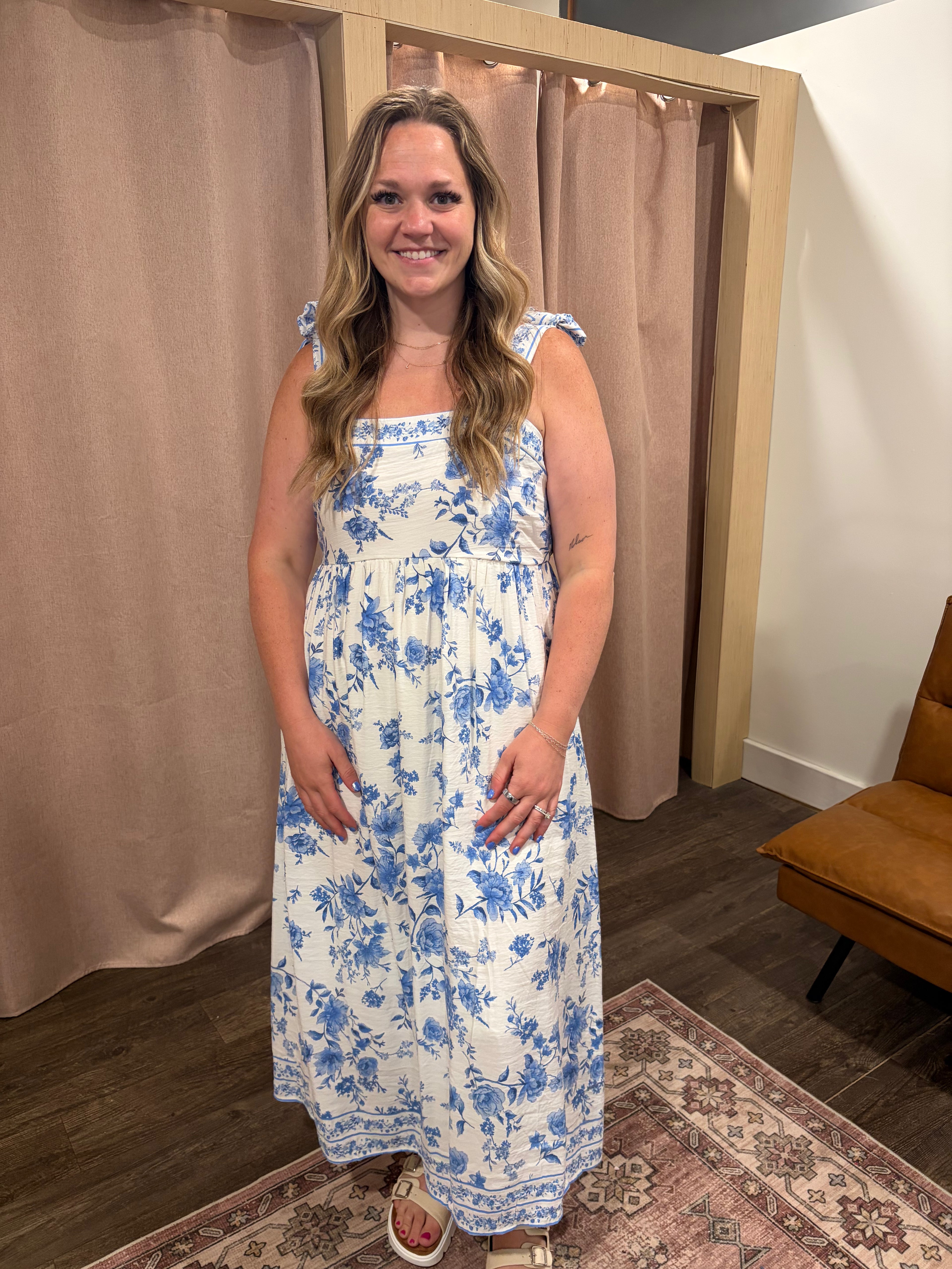 Navye Floral Dress