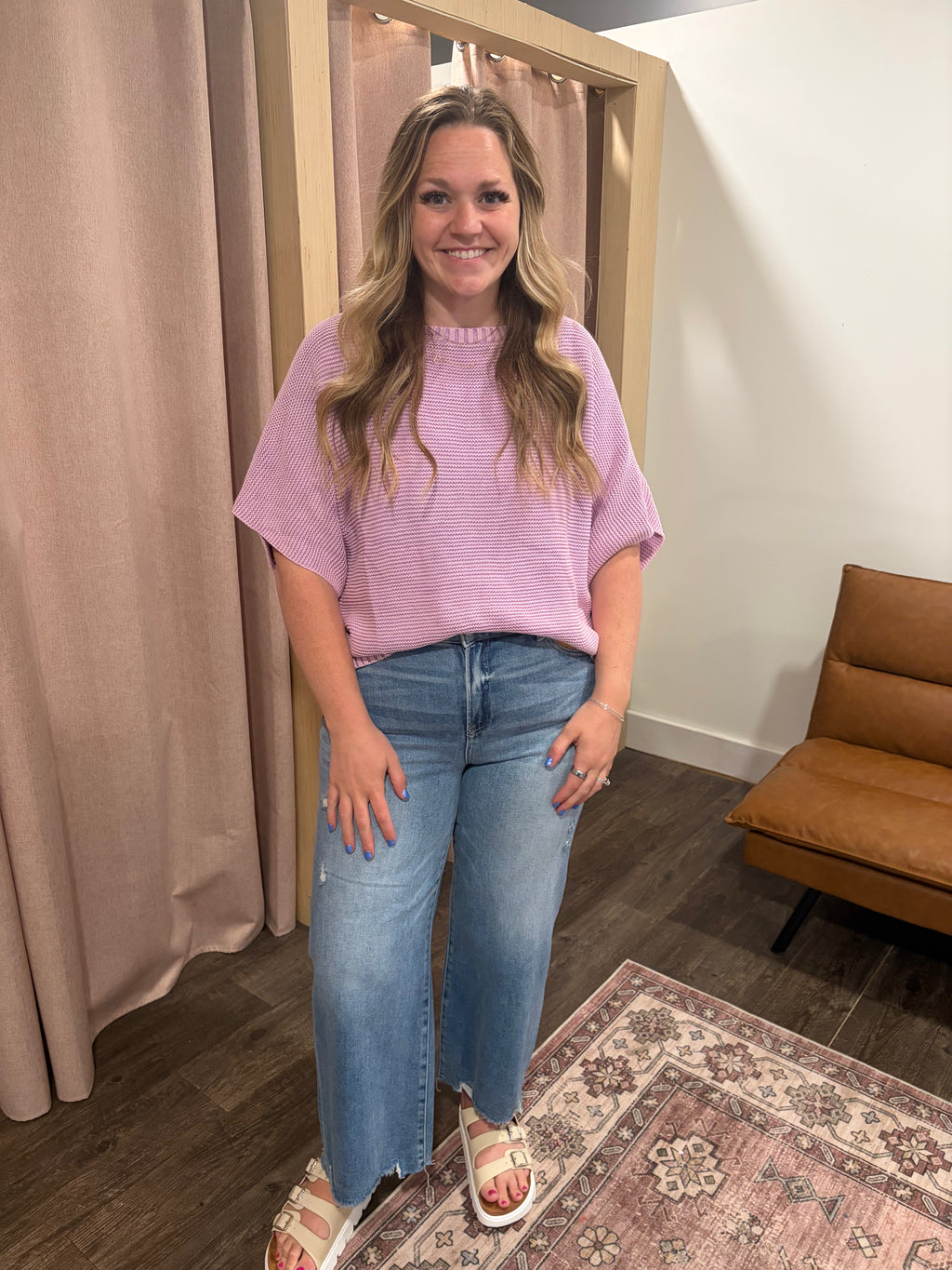 Lavender Knit Top