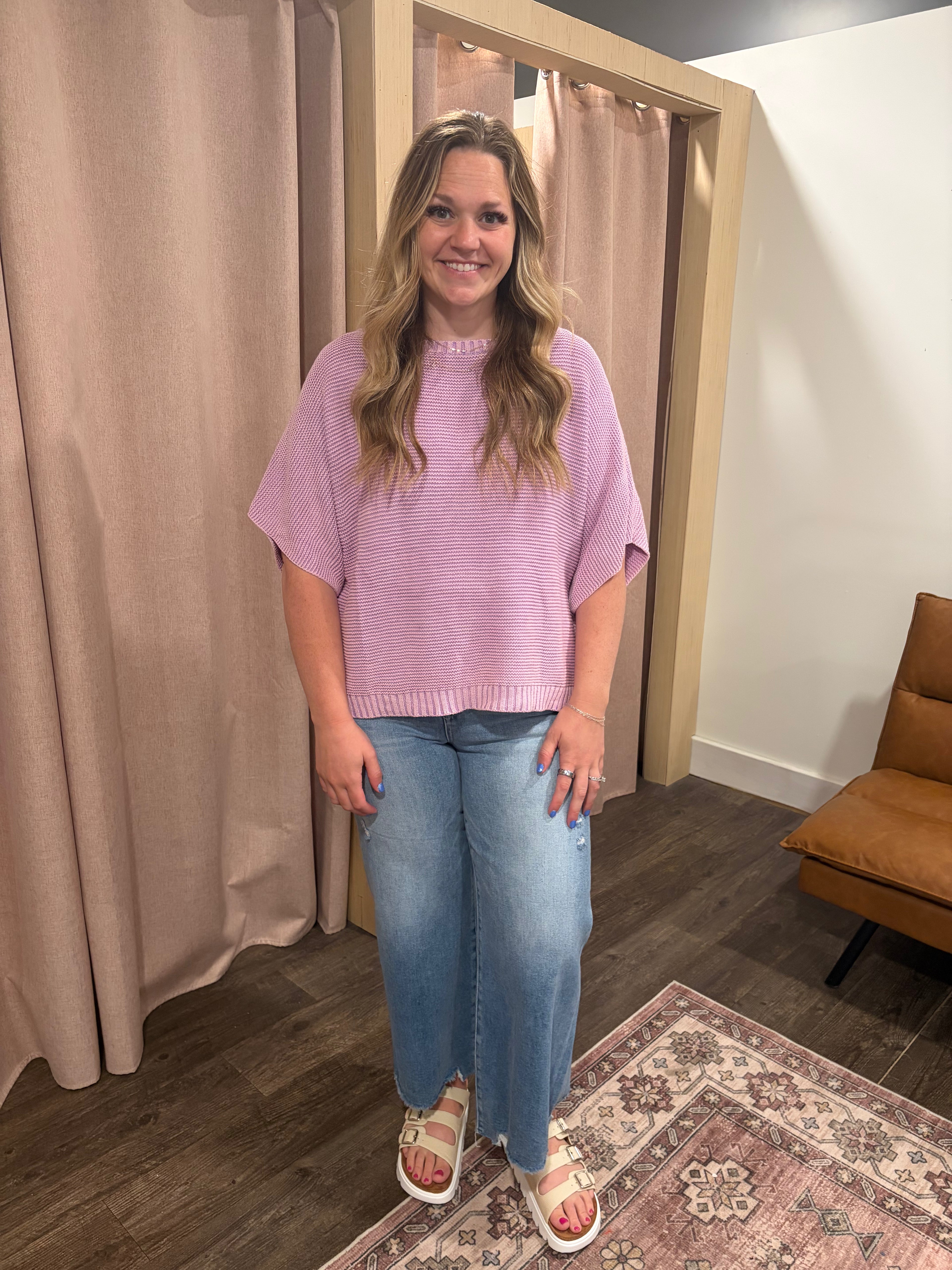 Lavender Knit Top