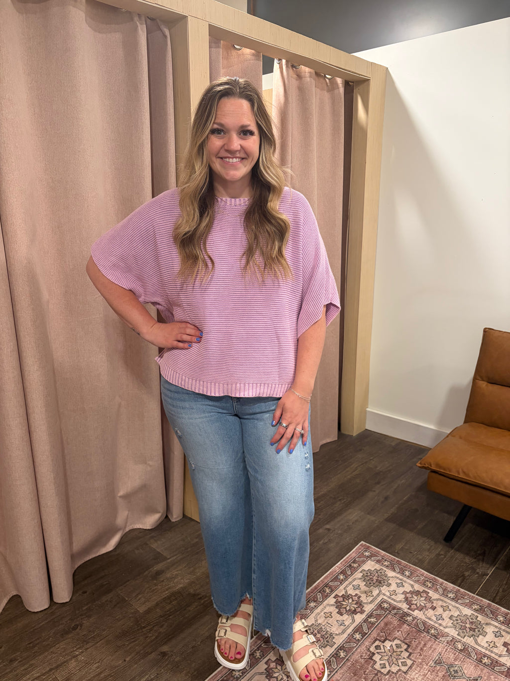 Lavender Knit Top