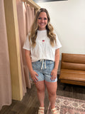 The Paisley Denim Shorts