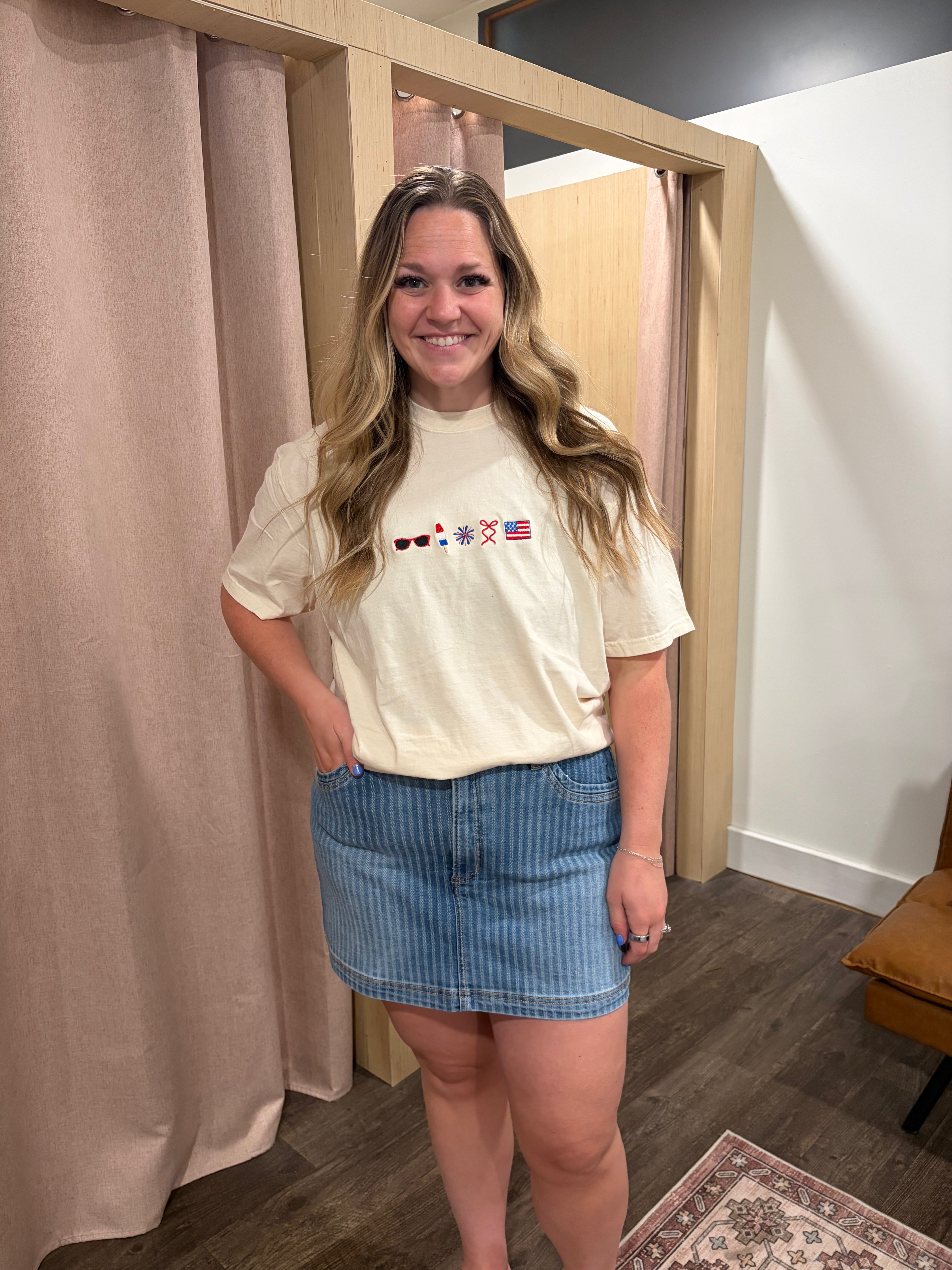Janie Denim Skort