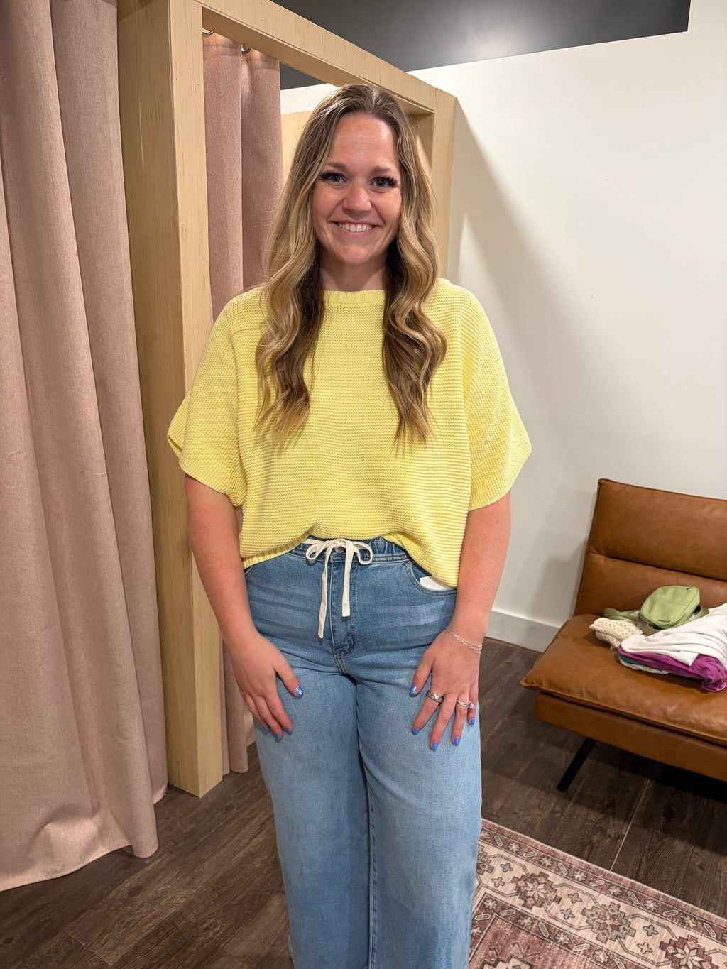 Lemon Knit Top