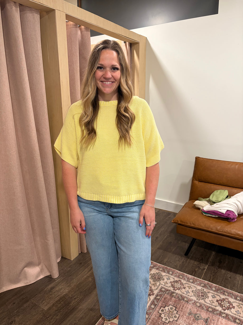 Lemon Knit Top