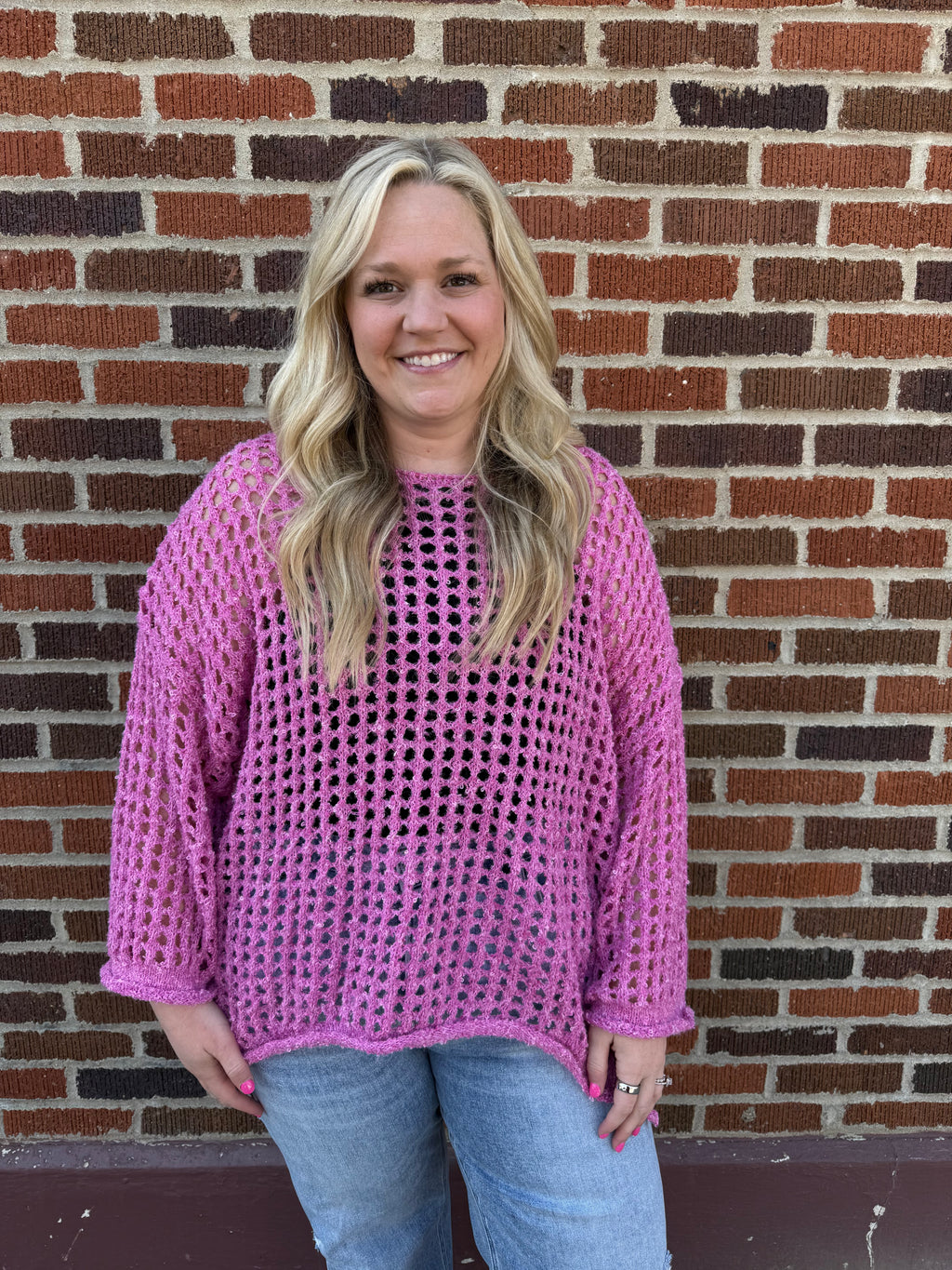 Pretty in Pink Knit Pullover