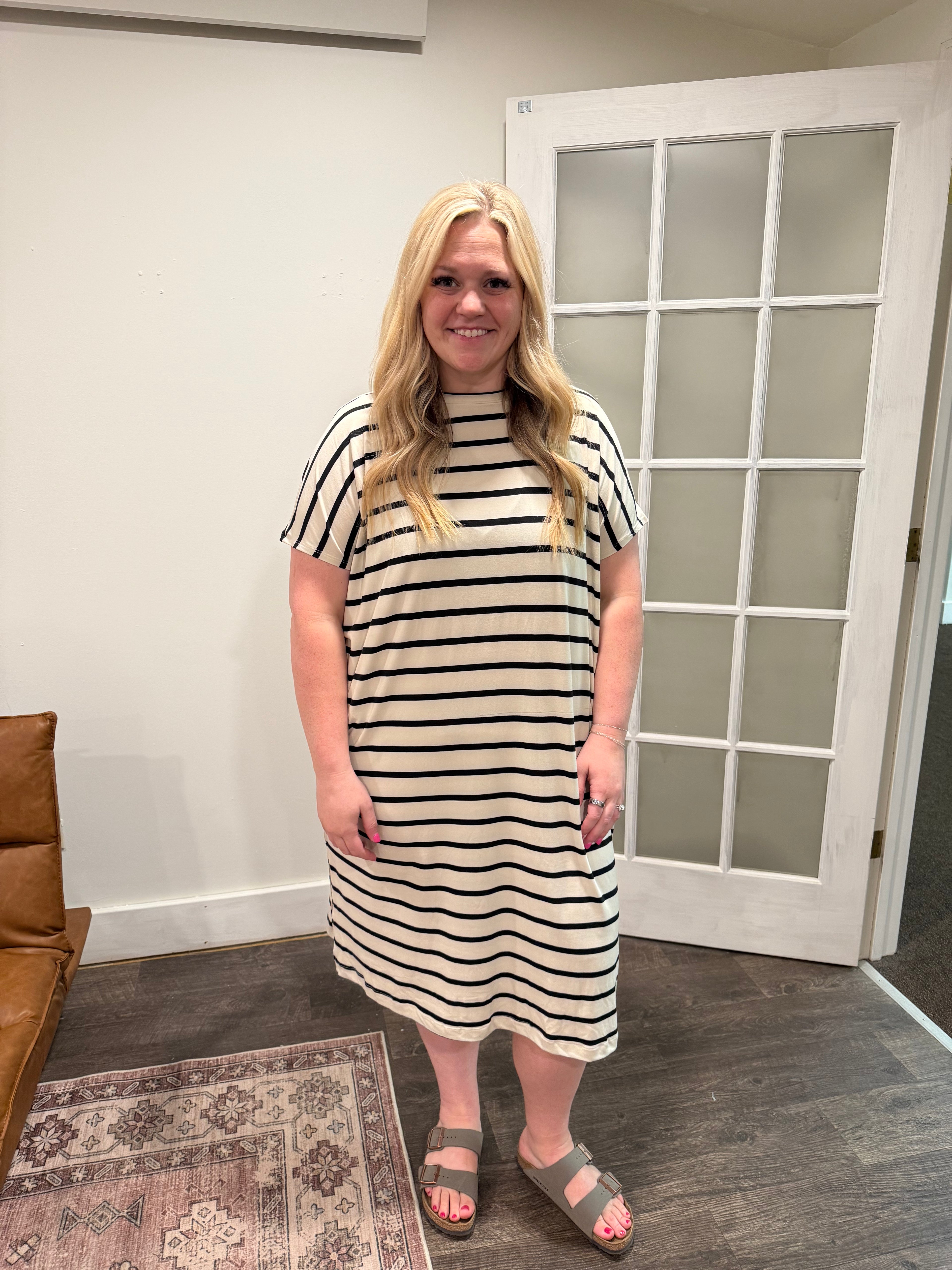 Sophie Striped Midi Dress