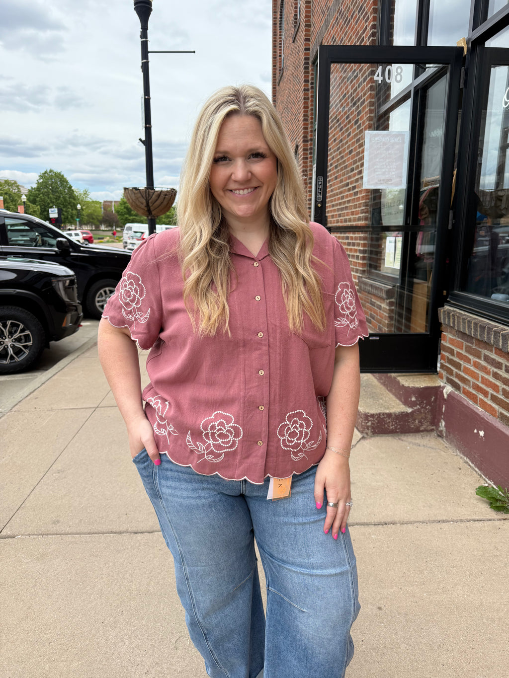 Sawyer Scalloped Top