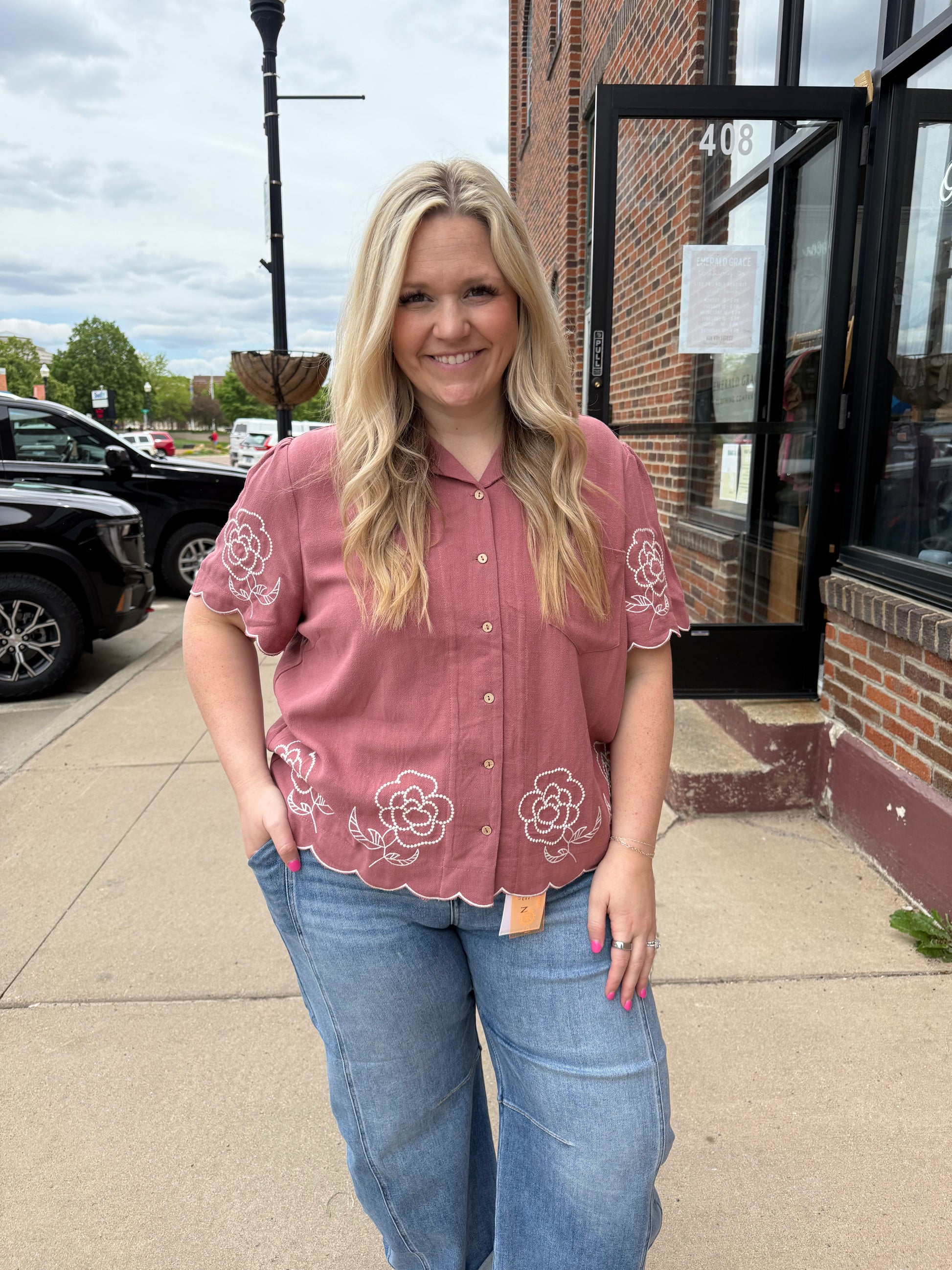 Sawyer Scalloped Top