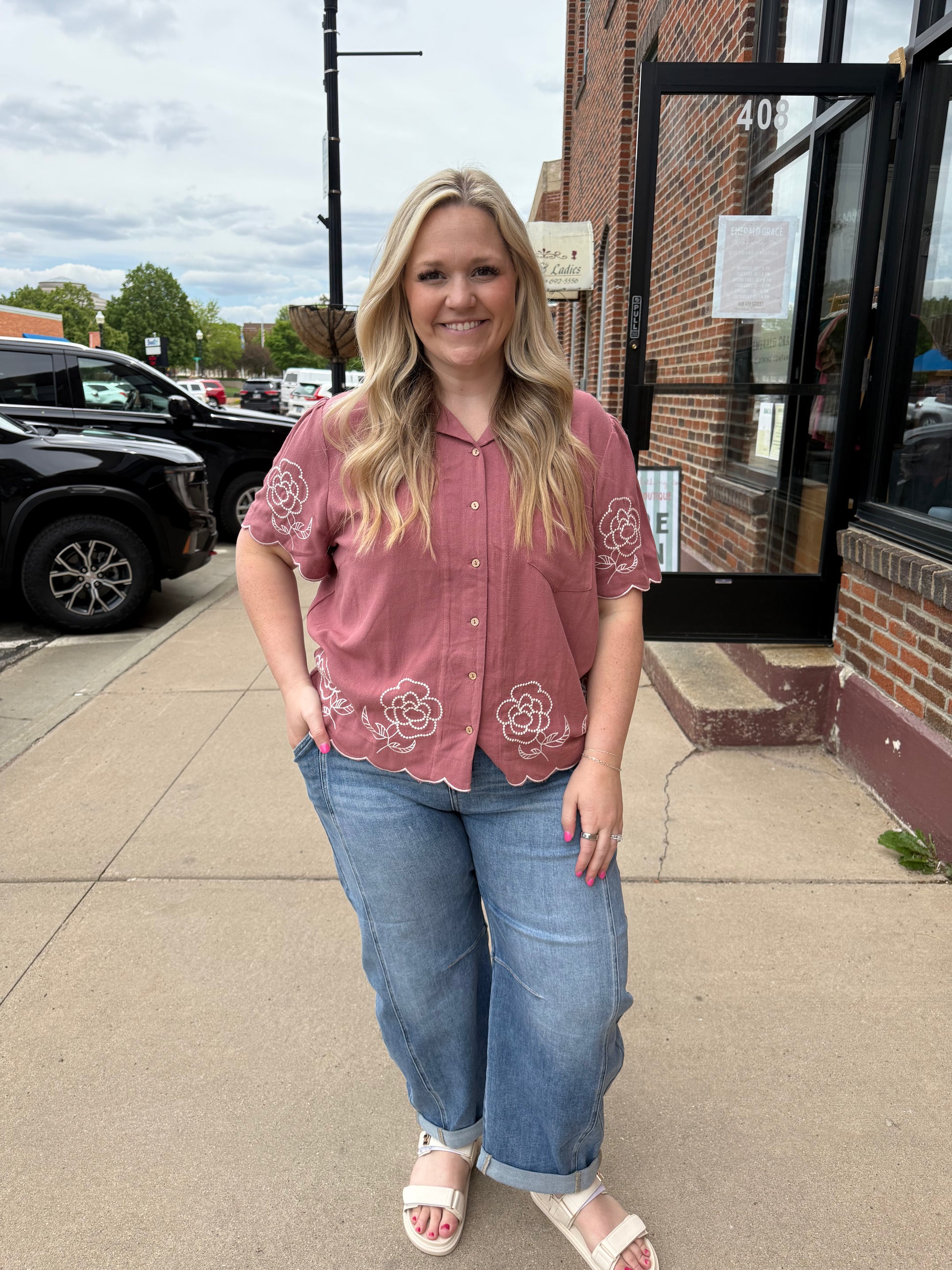 Sawyer Scalloped Top