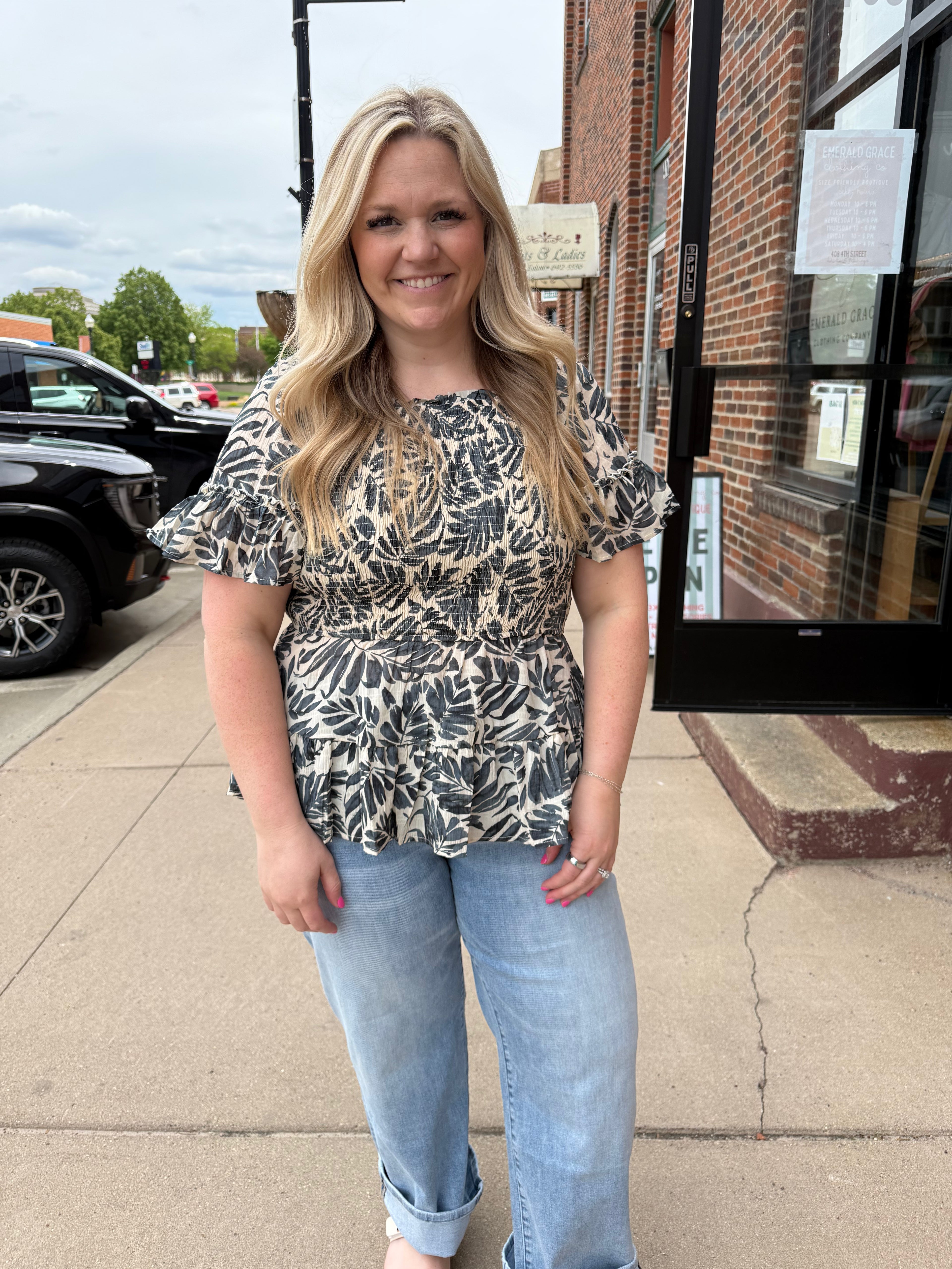 Savannah Peplum Top