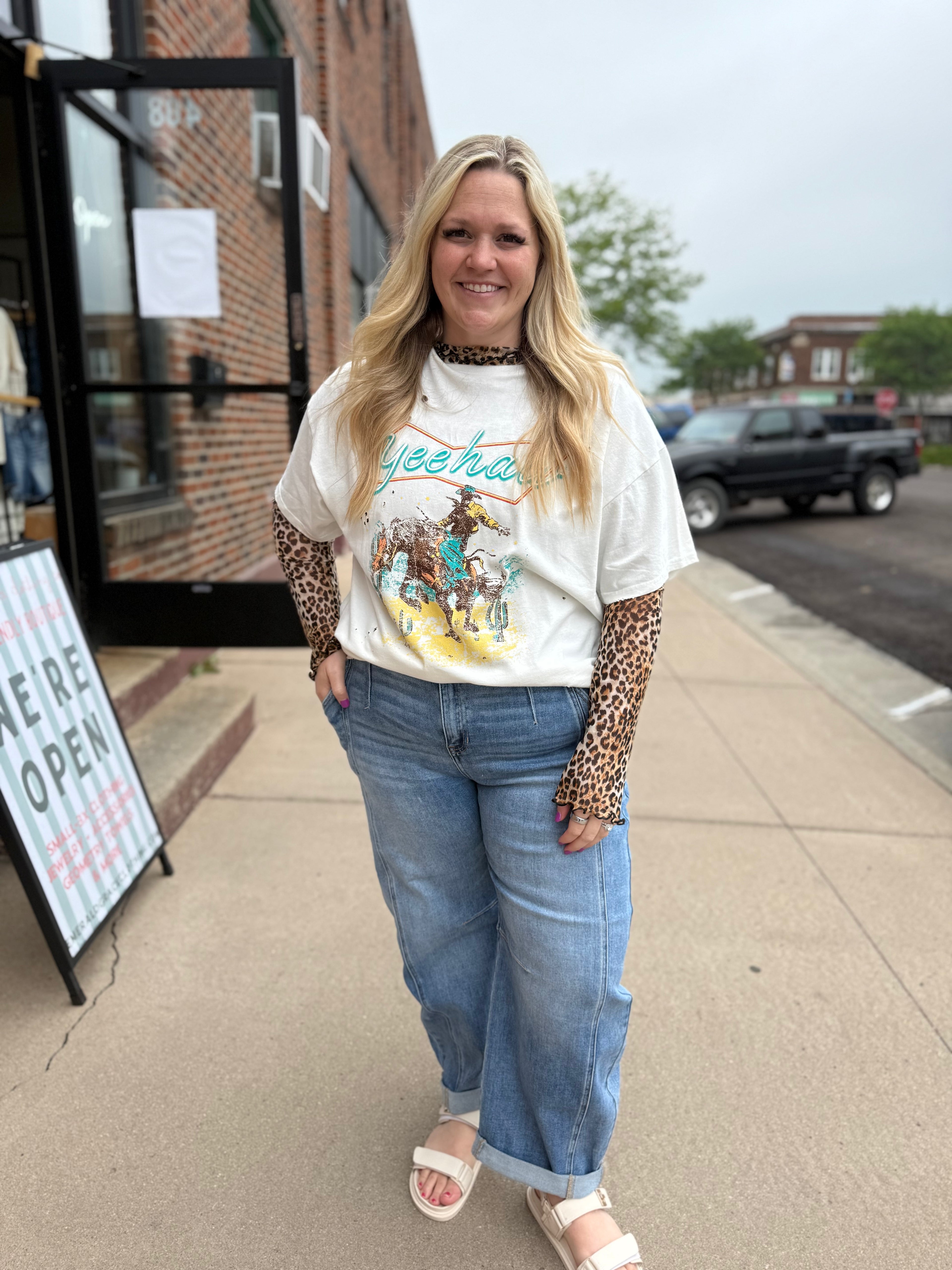 Leopard Layering Top