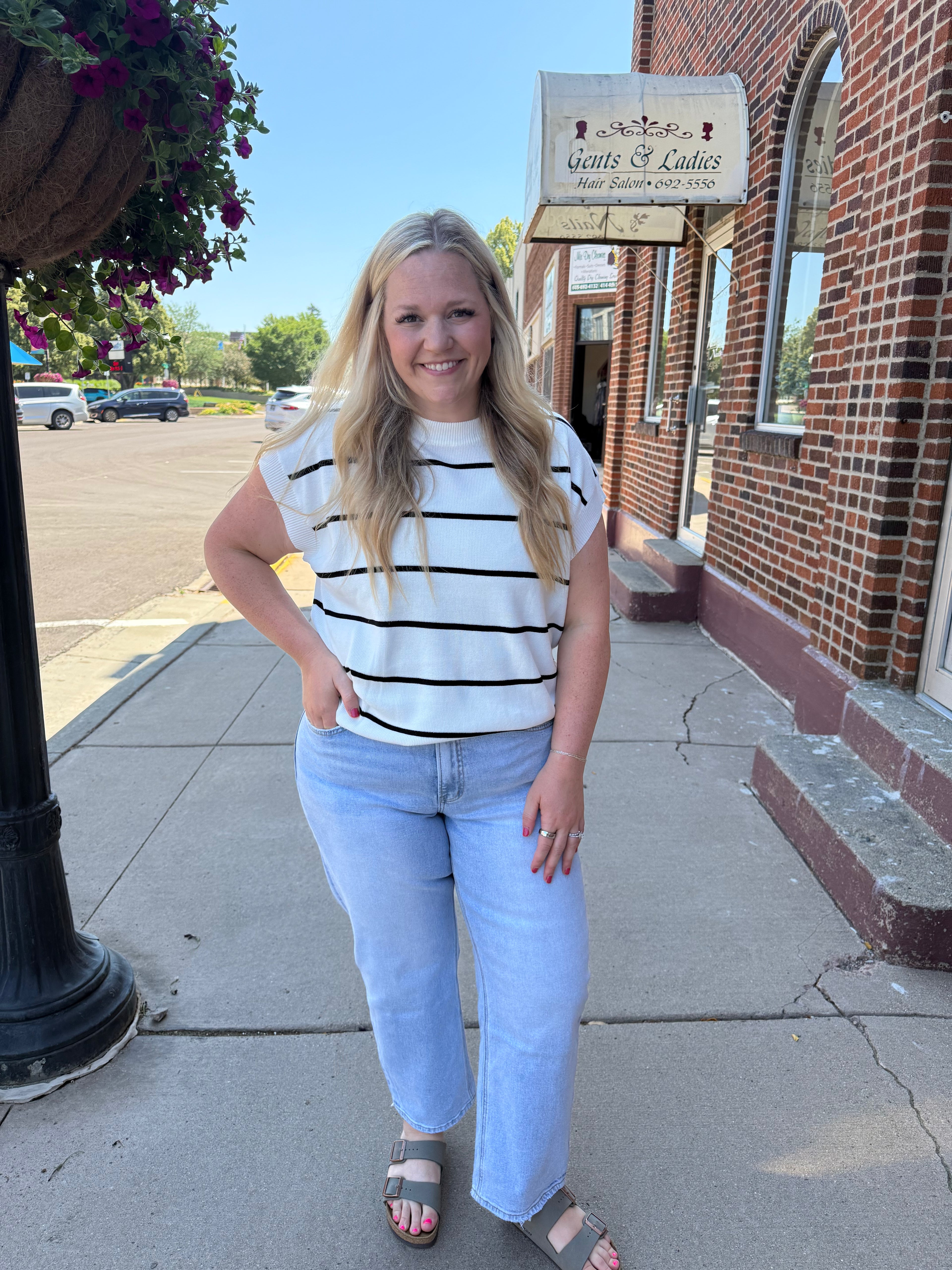 Wren Striped Knit Top