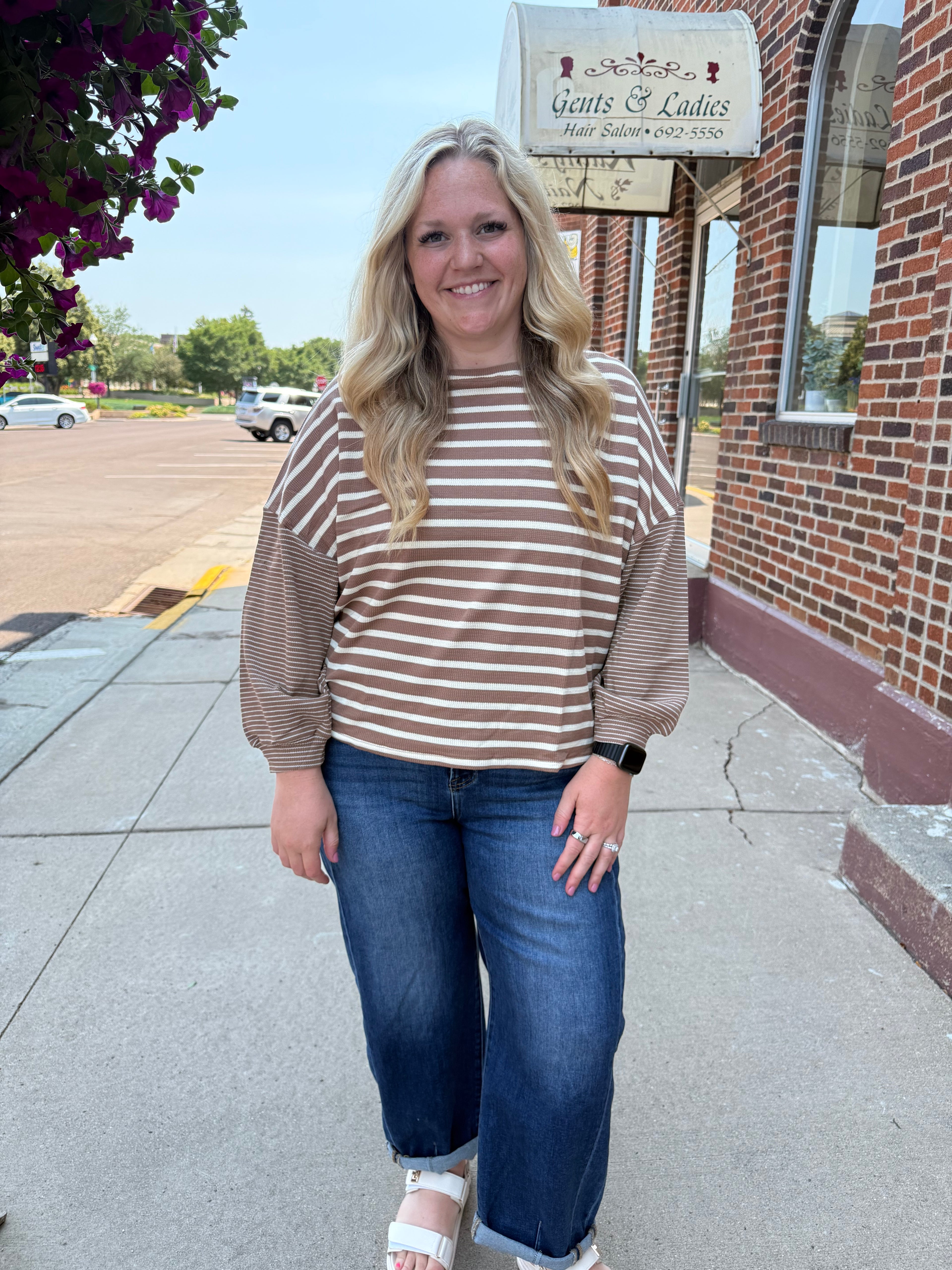 Morrison Striped Contrast Top